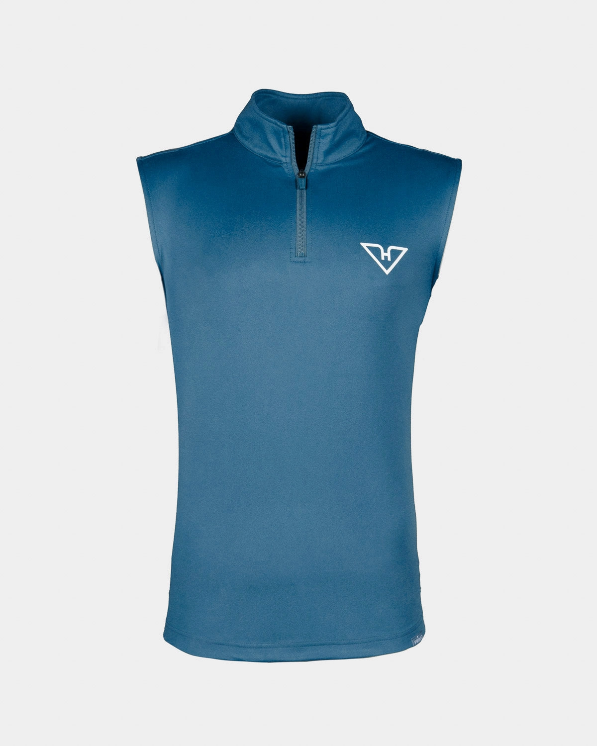 Slate Blue HyFlyers Quarter Zip Vest Fashionable Shirt Basic Long Sleeve