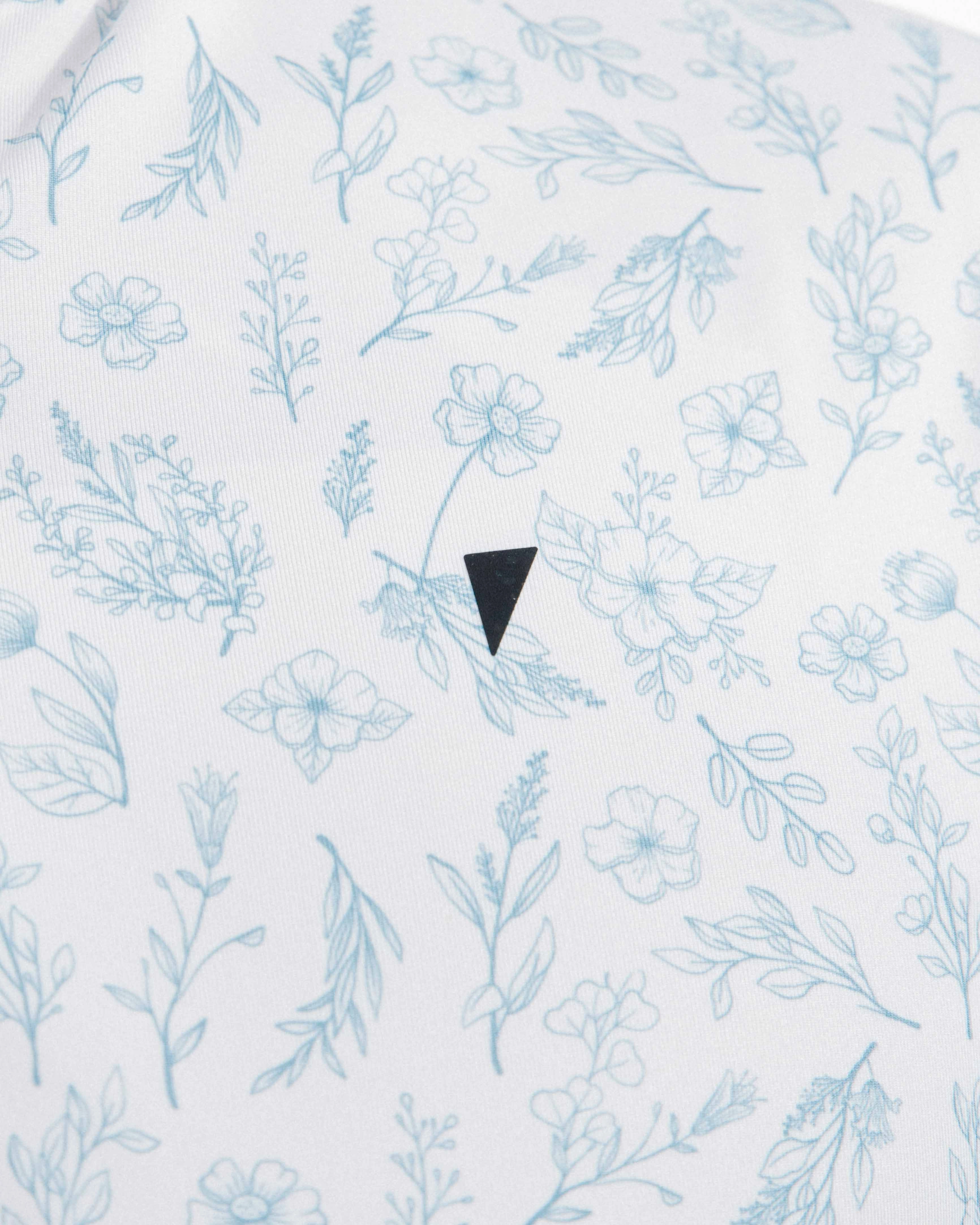 Slate Floral Blade Polo MoistureManagementSystem Variable Tension Adjustment