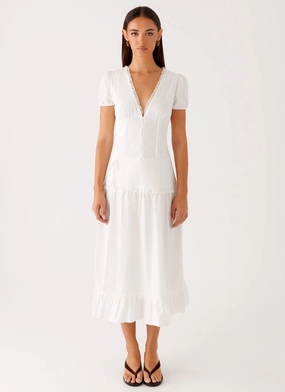 Daily Casual London Midi Dress - White
