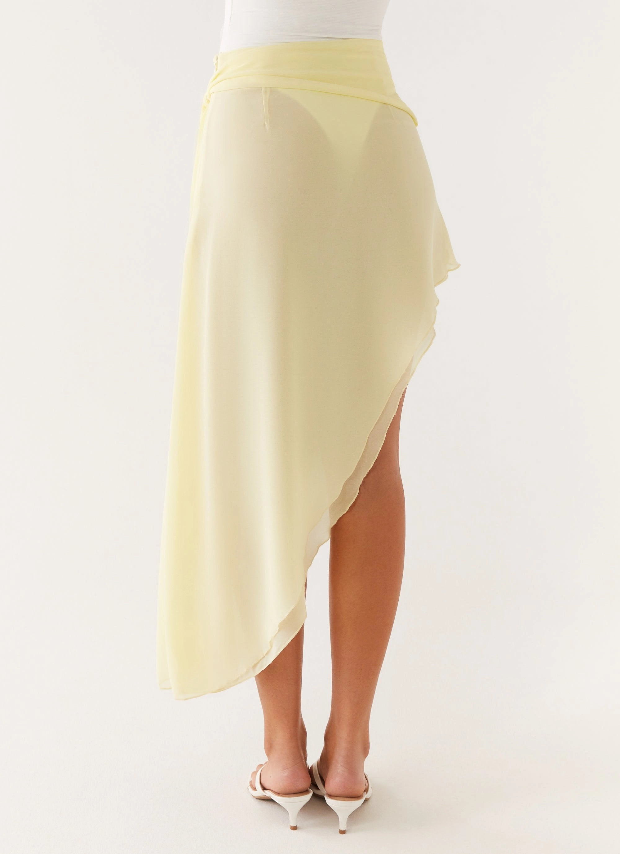 Cozy Stretch Fit Tilly Swim Skirt - Pastel Yellow