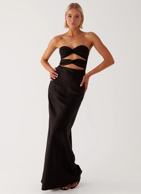 Lounge Texture Tianna Strapless Maxi Dress - Black