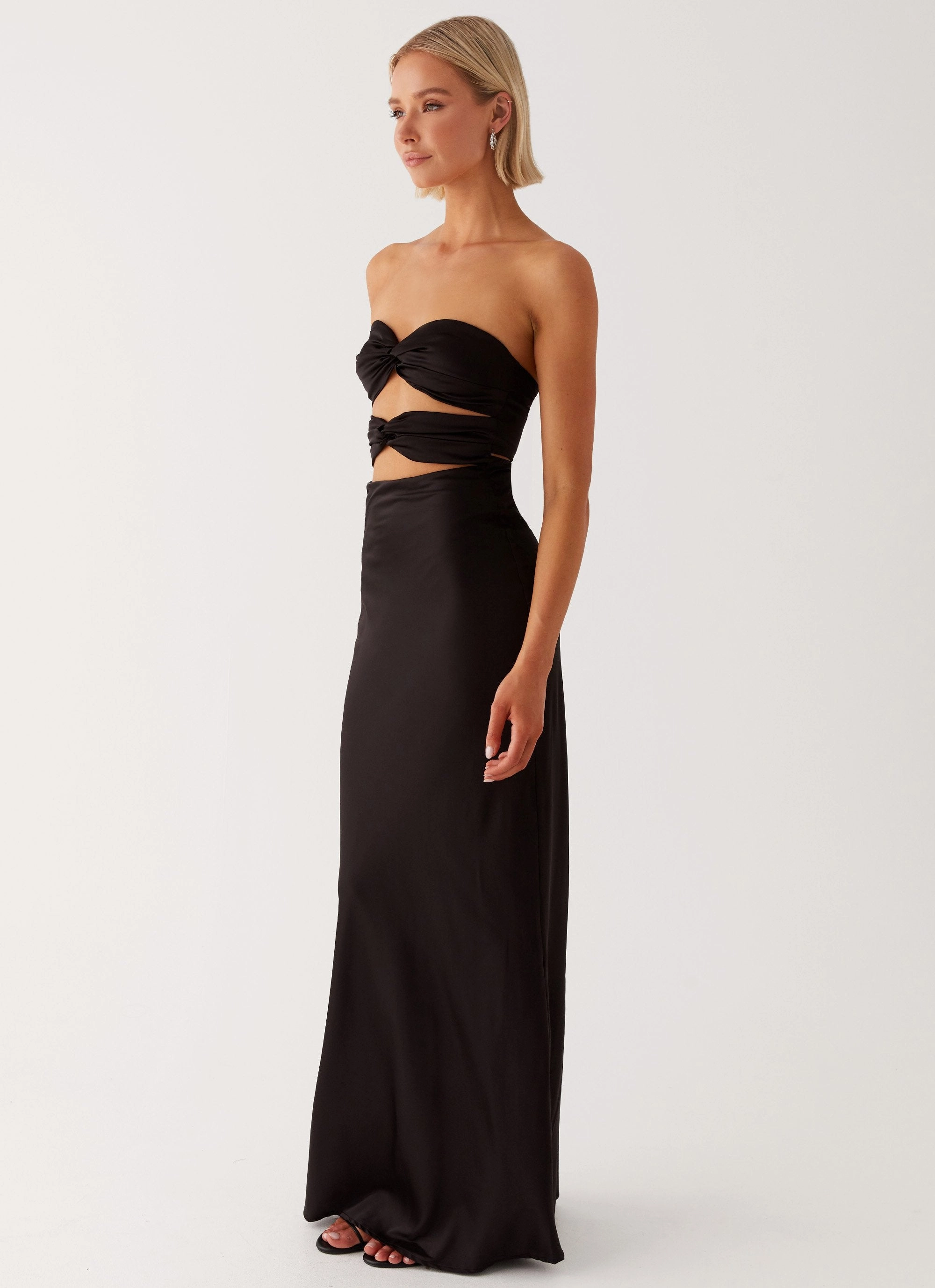 Tianna Strapless Maxi Dress - Black Chill Base Daywear Mood