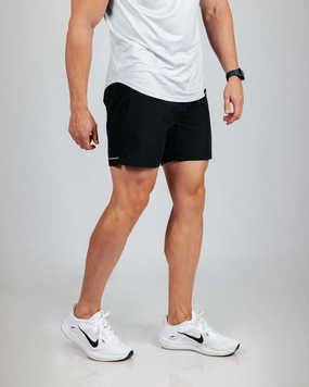 Modular Attachment Cozy Waist Men's Black Active Shorts w/Liner