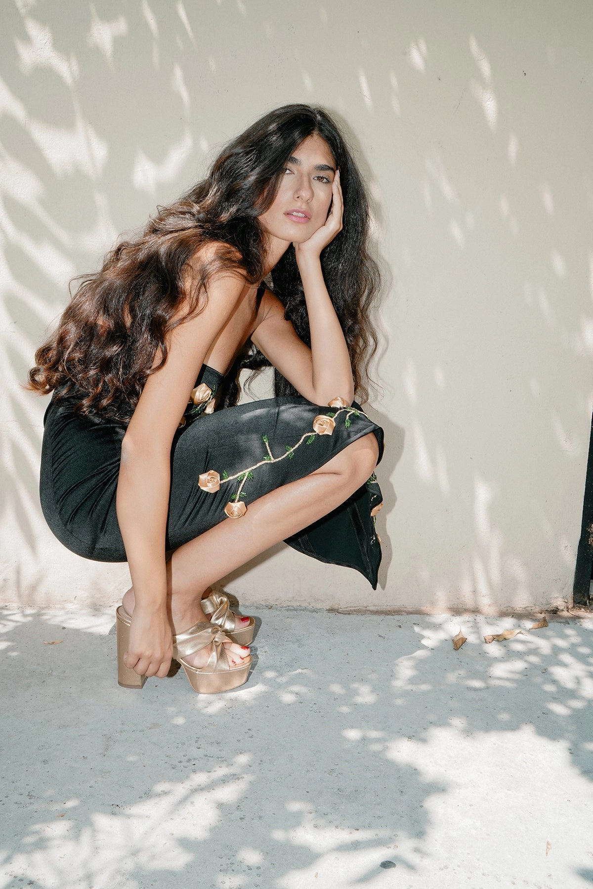 Natural Aesthetic Rosette Dress