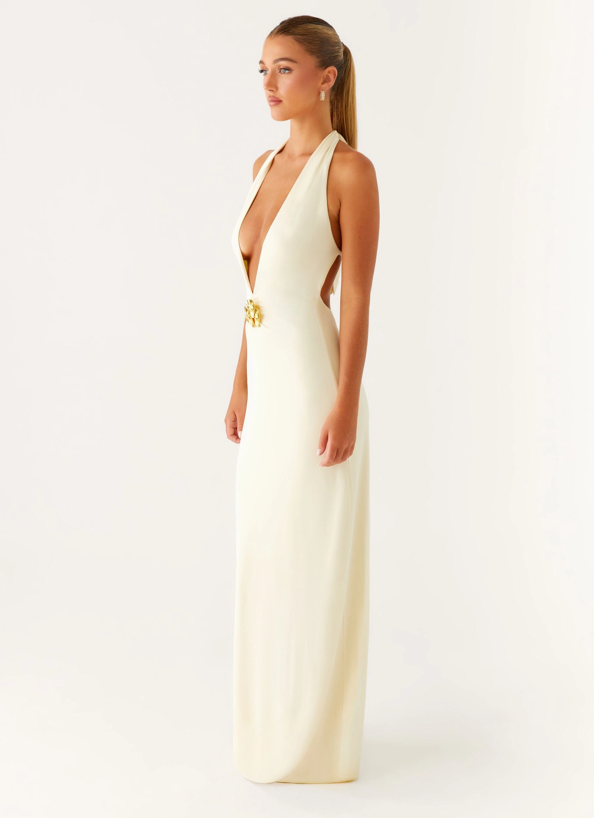 All-Day Comfort Wear Soft Neutral Spirit Maxi Dress - Yellow