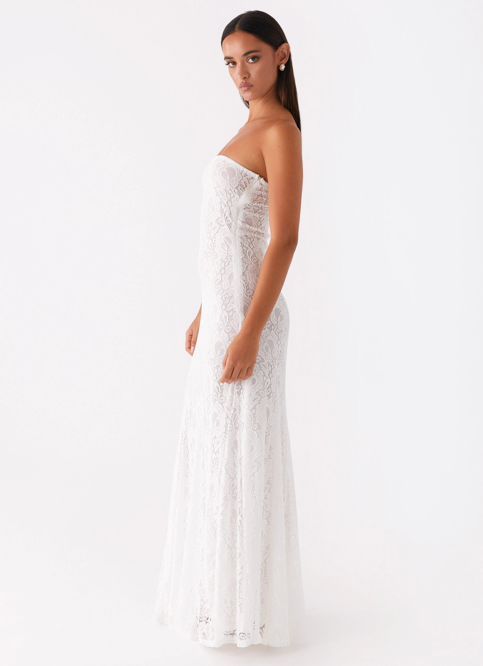 QuickDryTechnology Lolita Lace Maxi Dress - Ivory