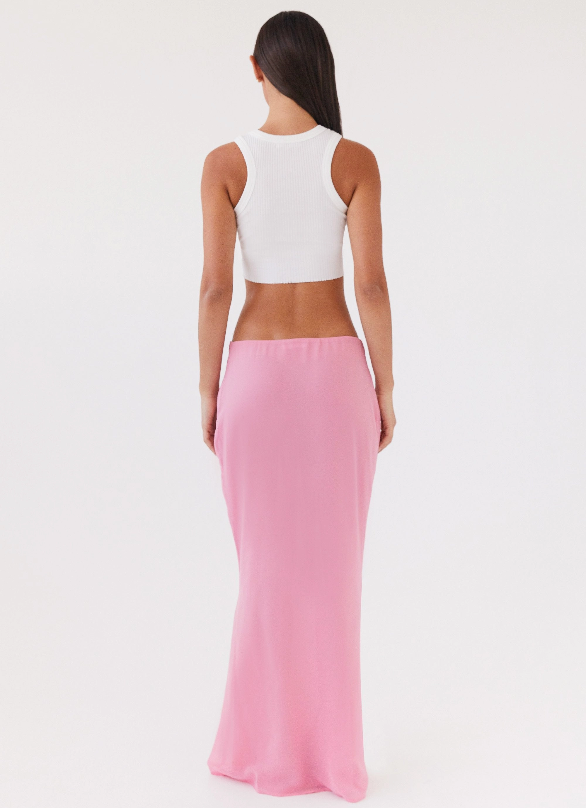 Chella Tie Up Skirt - Pink Linen blend Training Comfort