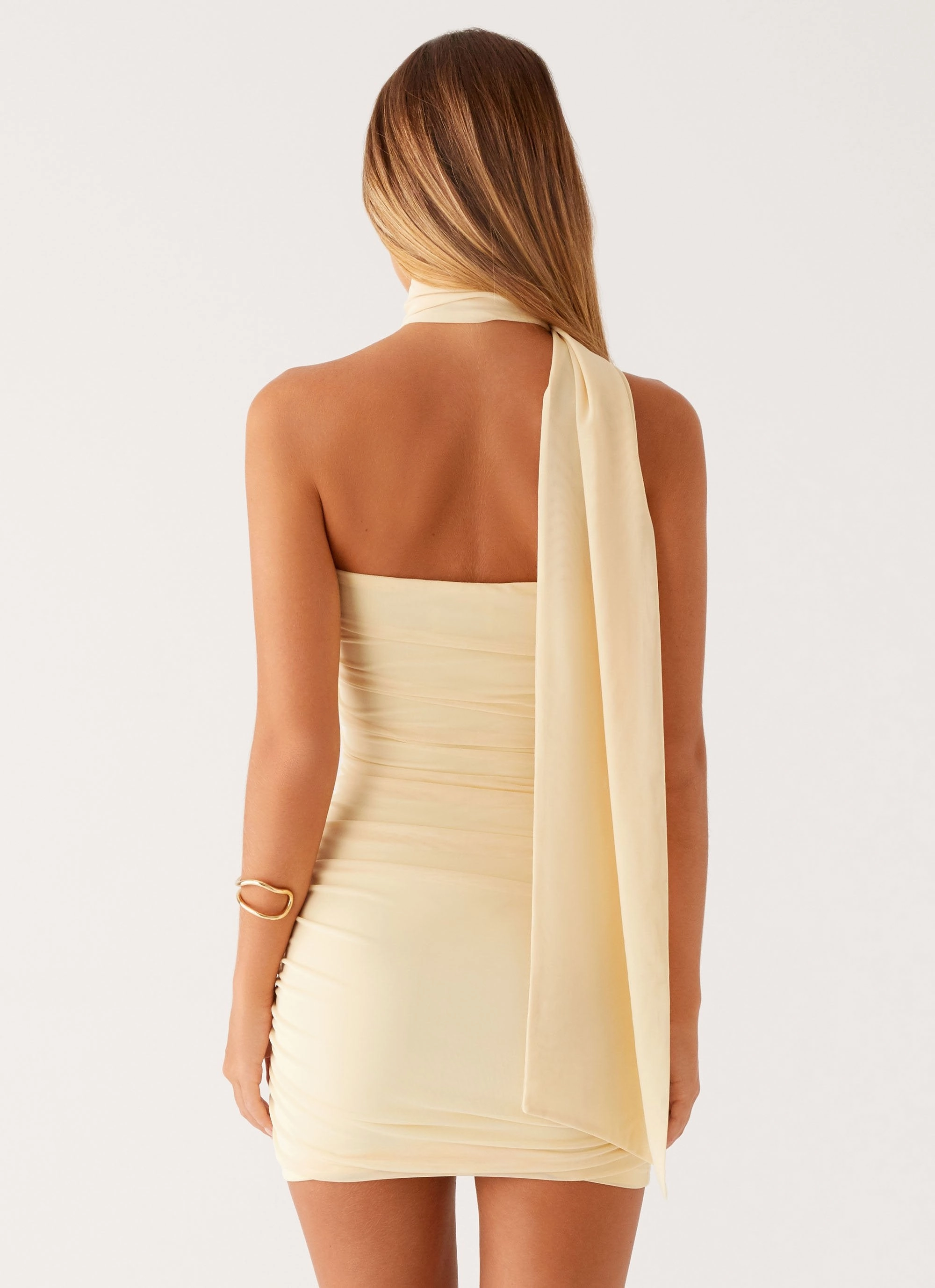 Vacation Vibe Knit Cool Breaking News Mini Dress - Yellow
