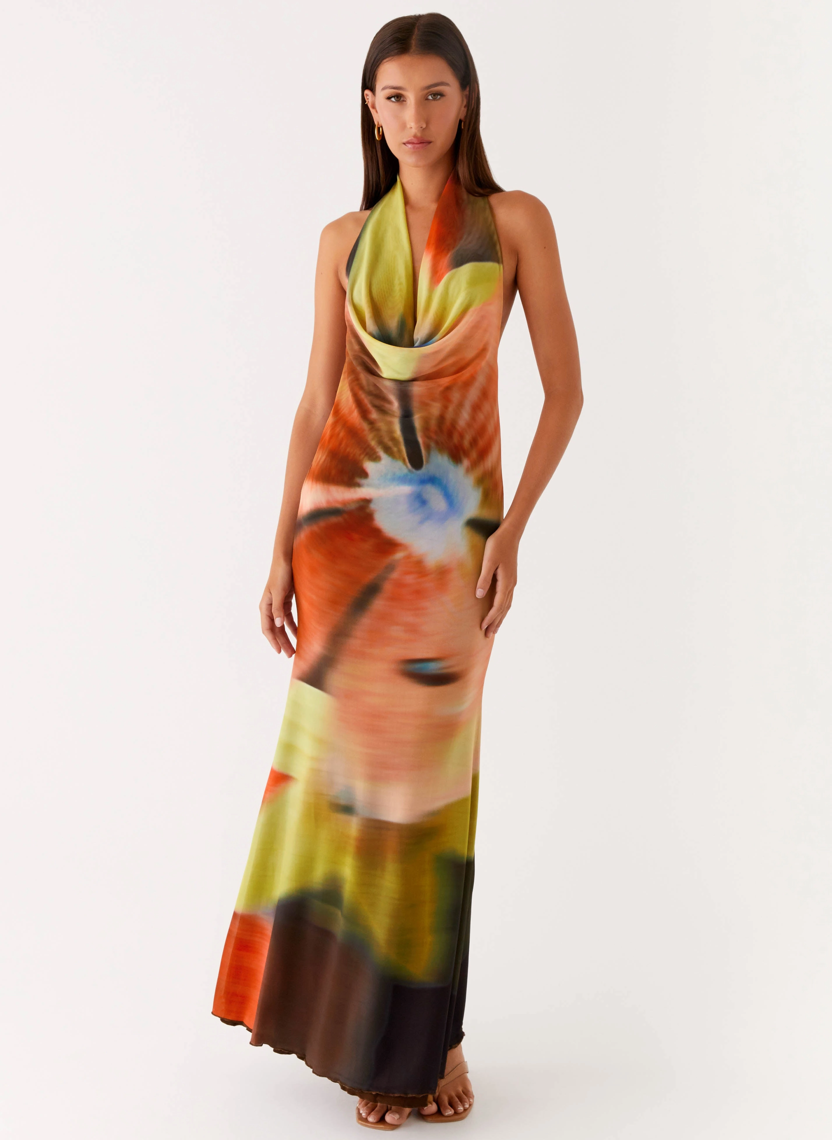 Raellia Maxi Dress - Moody Floral Fashionable Fit Kind Light