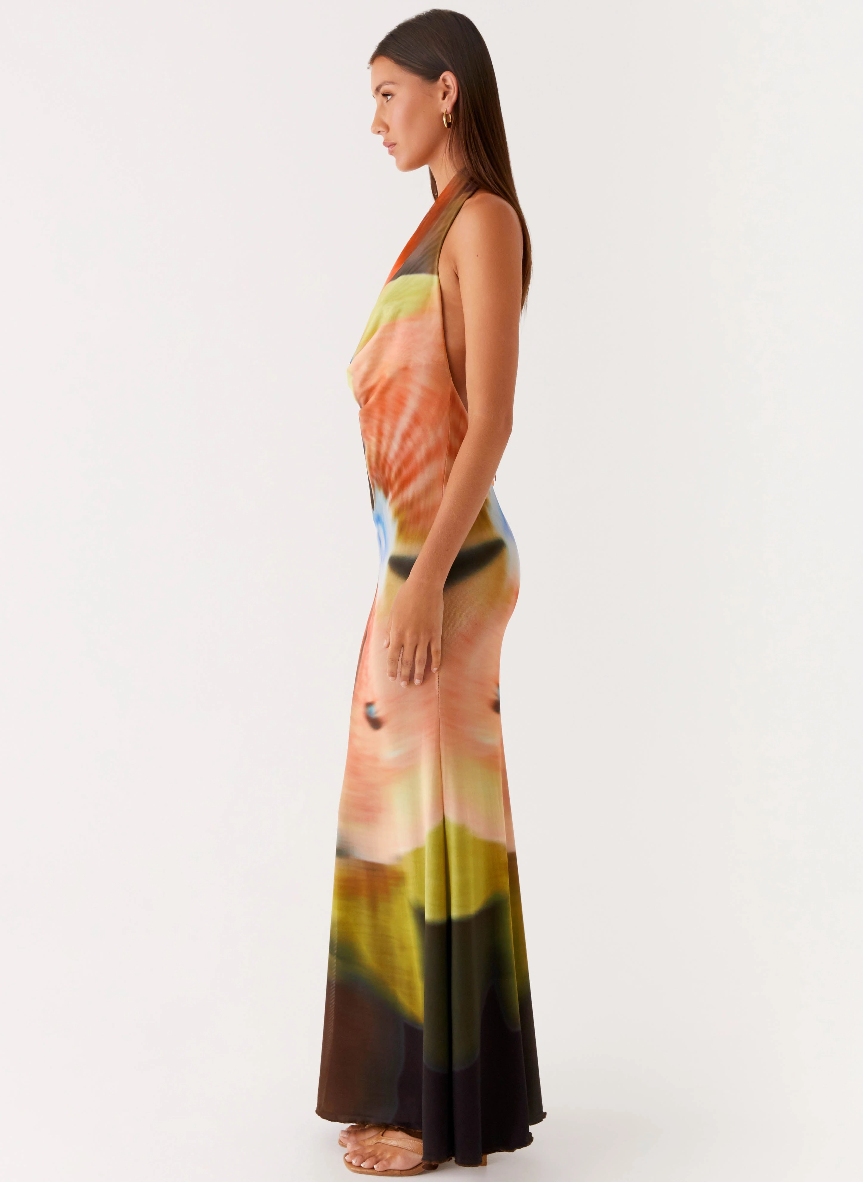 Raellia Maxi Dress - Moody Floral Fresh Look light layering
