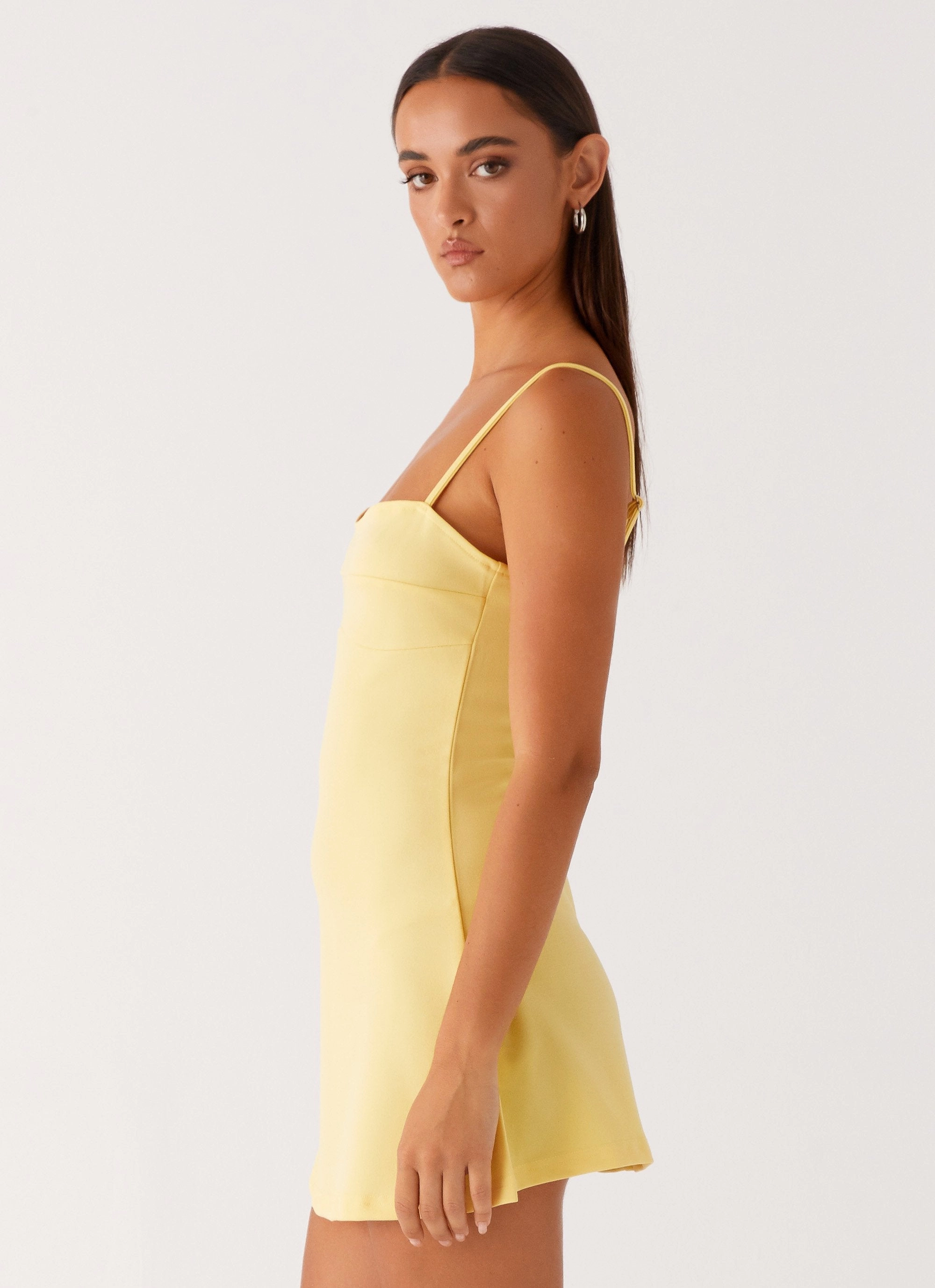 Wedding-Guest Cindy Mini Dress - Yellow