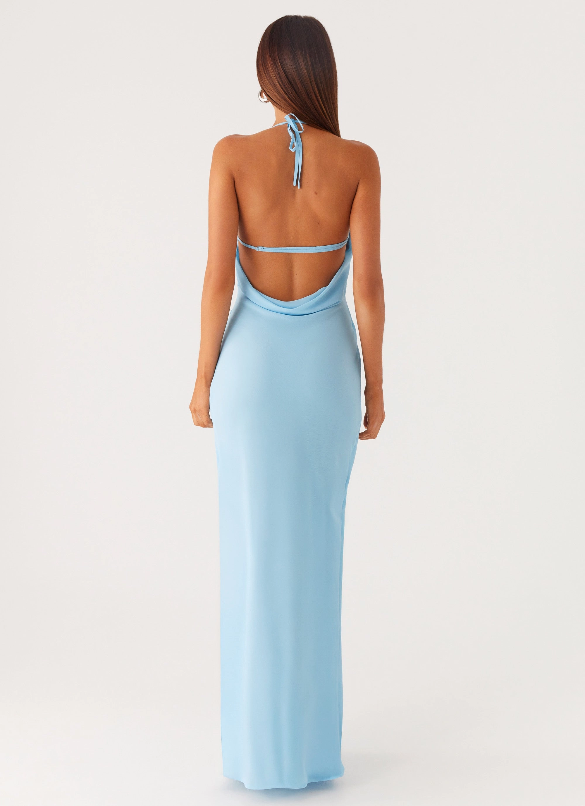 Euro Touch Just A Kiss Cowl Maxi Dress - Turquoise