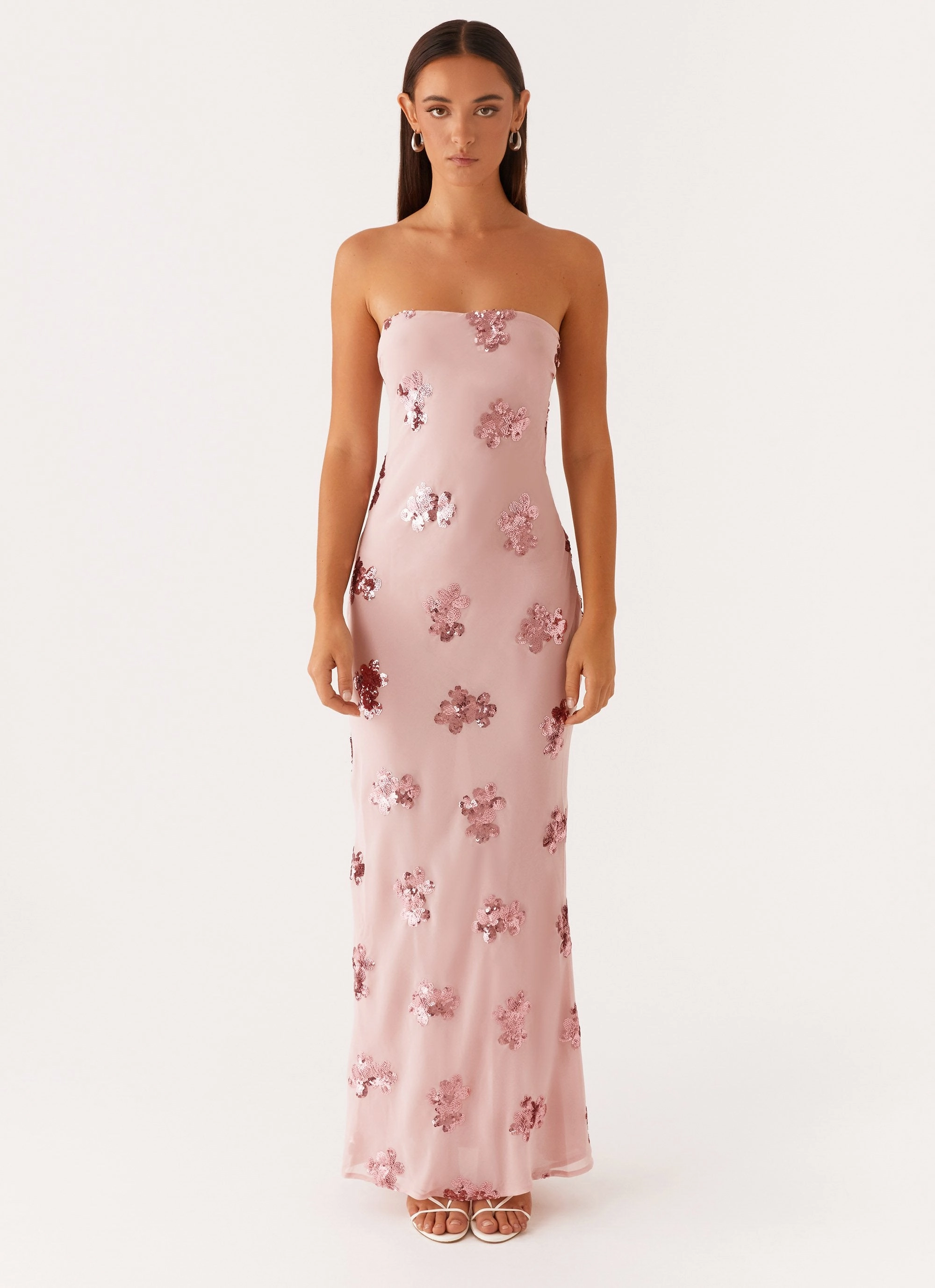 Sweet Escape Sequin Maxi Dress - Baby Pink All-Day Fit animal-print