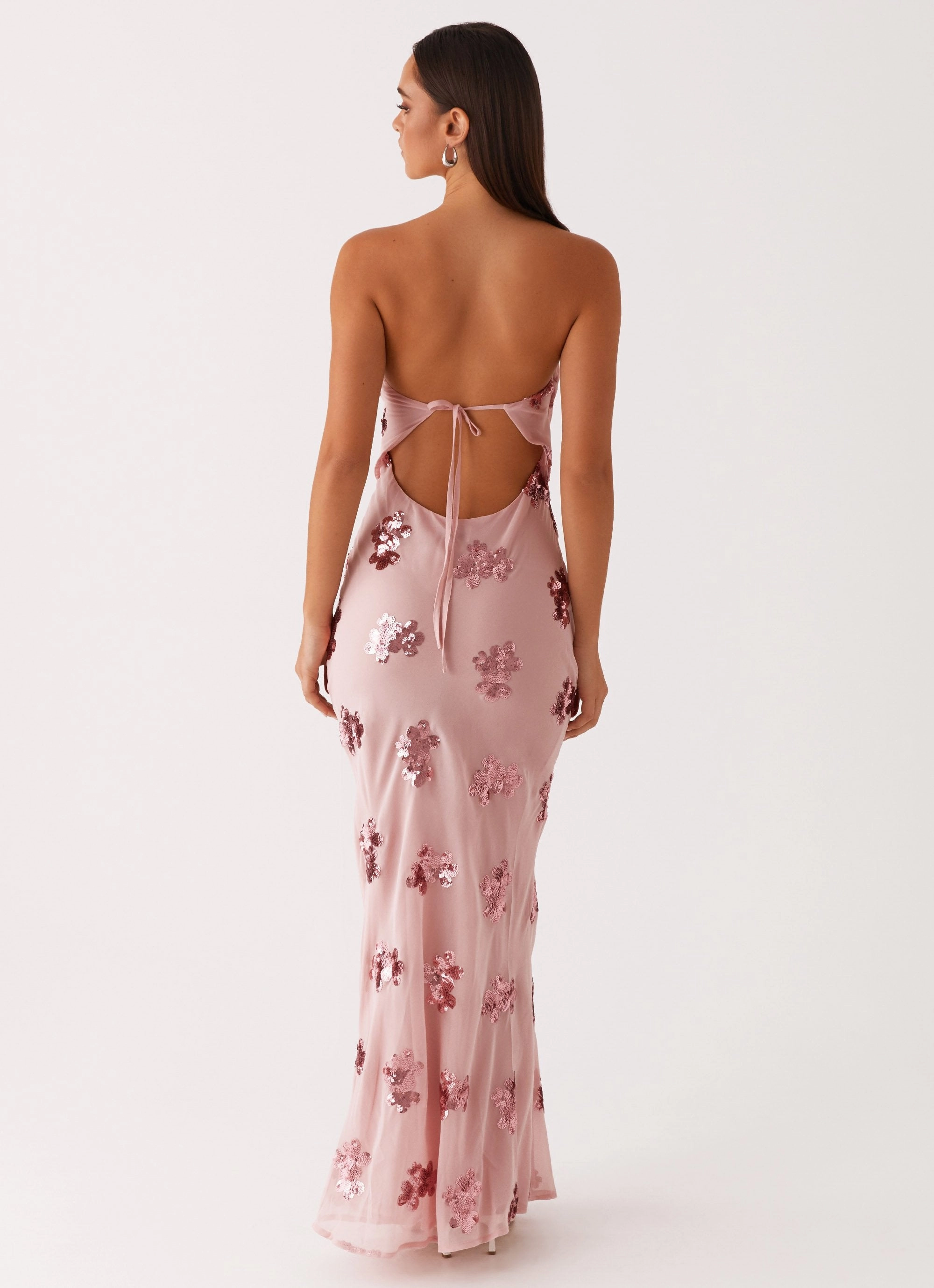 Shine Soft Autumn Mood Sweet Escape Sequin Maxi Dress - Baby Pink