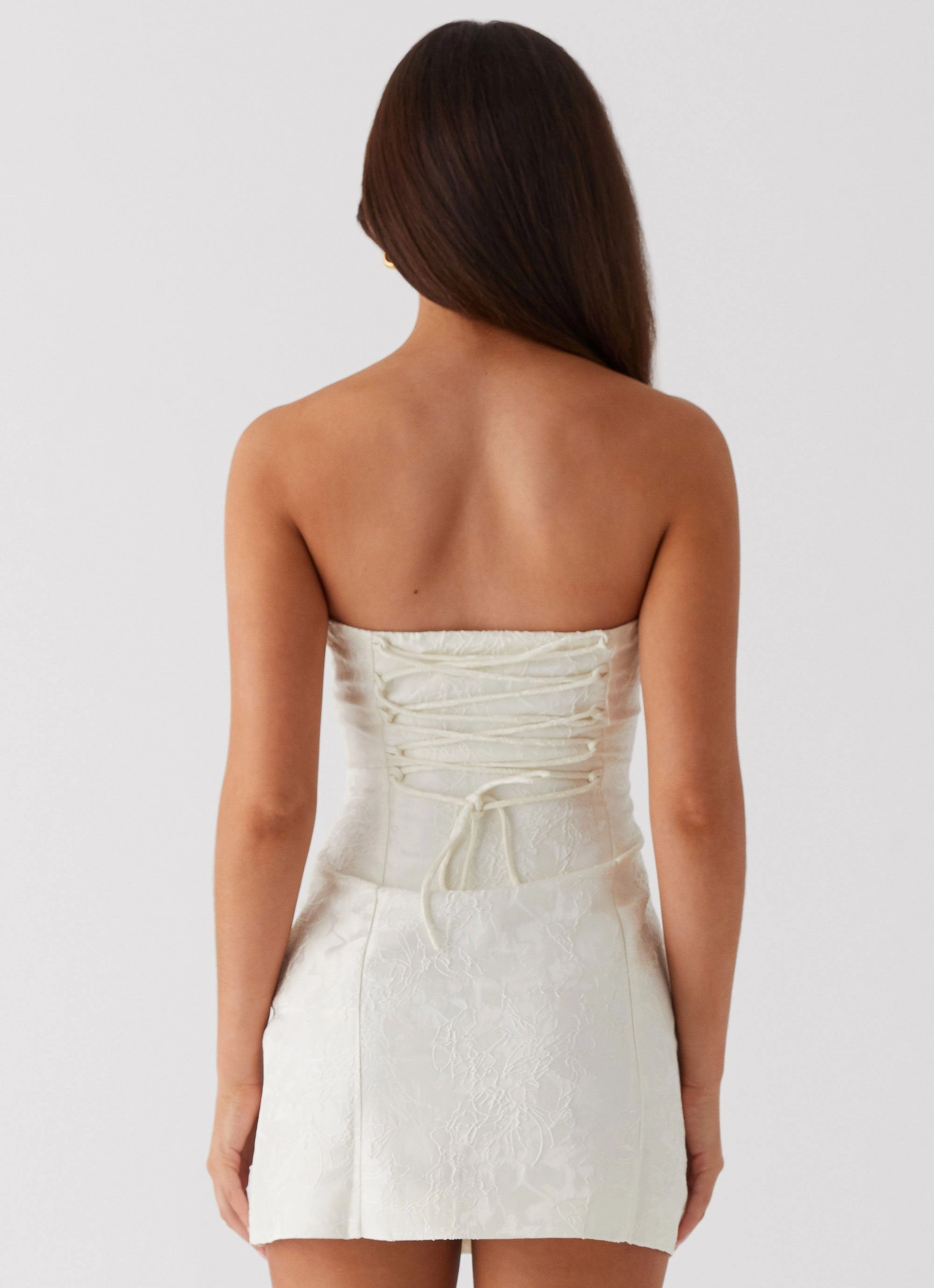 Eternity Strapless Mini Dress - Ivory Evening Ready