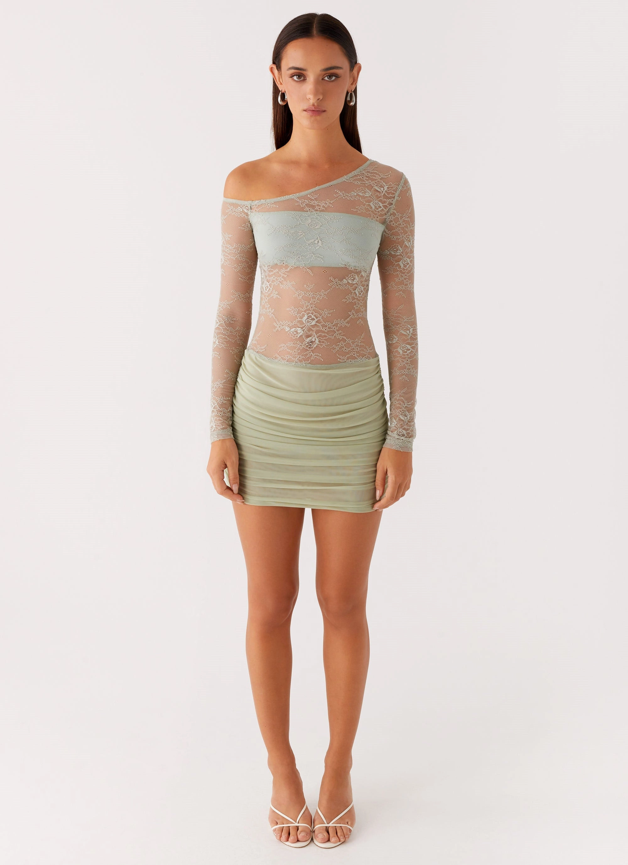 Zenni Mini Dress - Sage Standout Feature