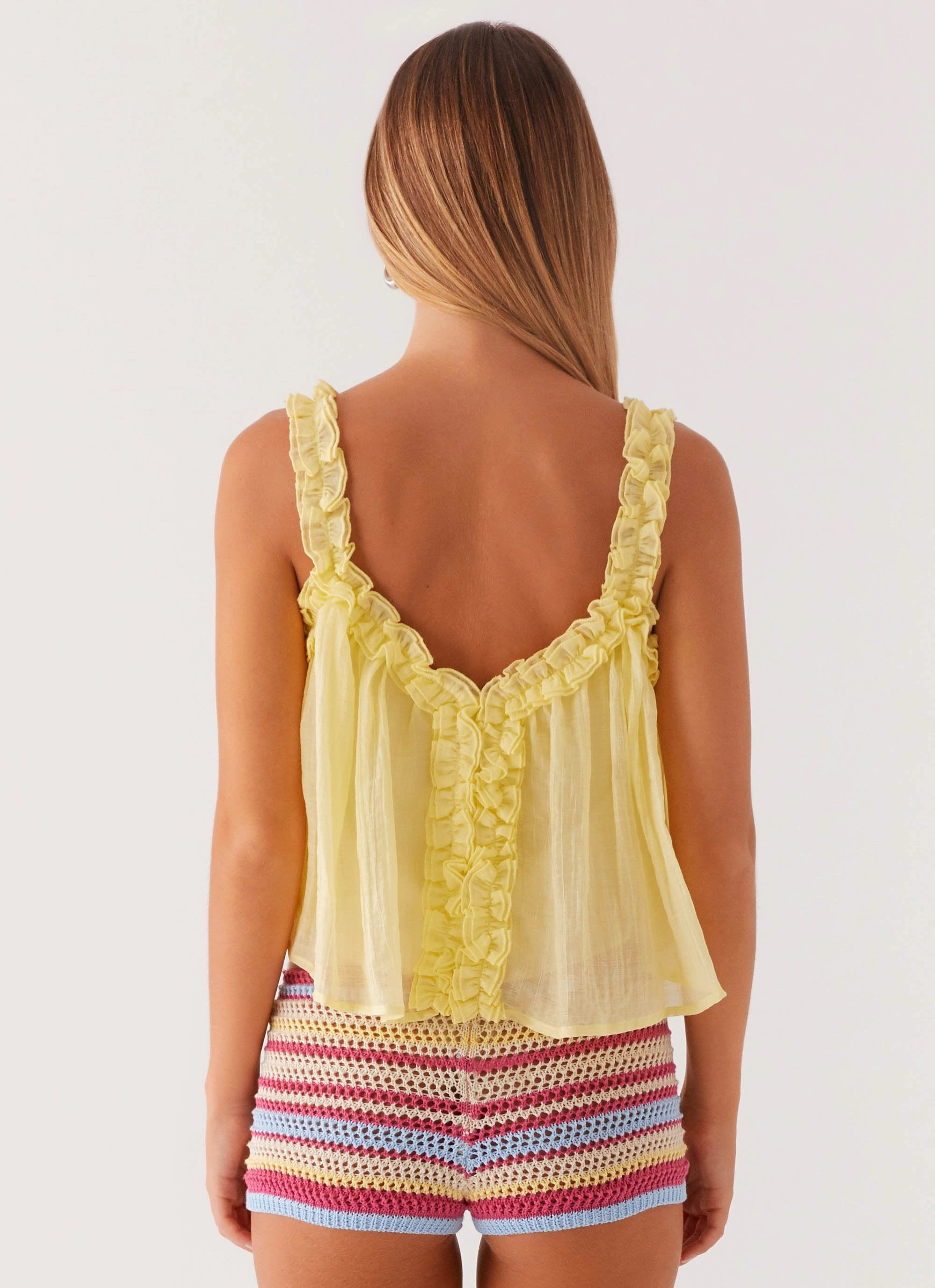 DurableBlend LayeredCollar Aimee Top - Yellow