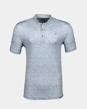 Reflective Trims WrinkleFree Weave Pale Gray First Cut Blade Polo