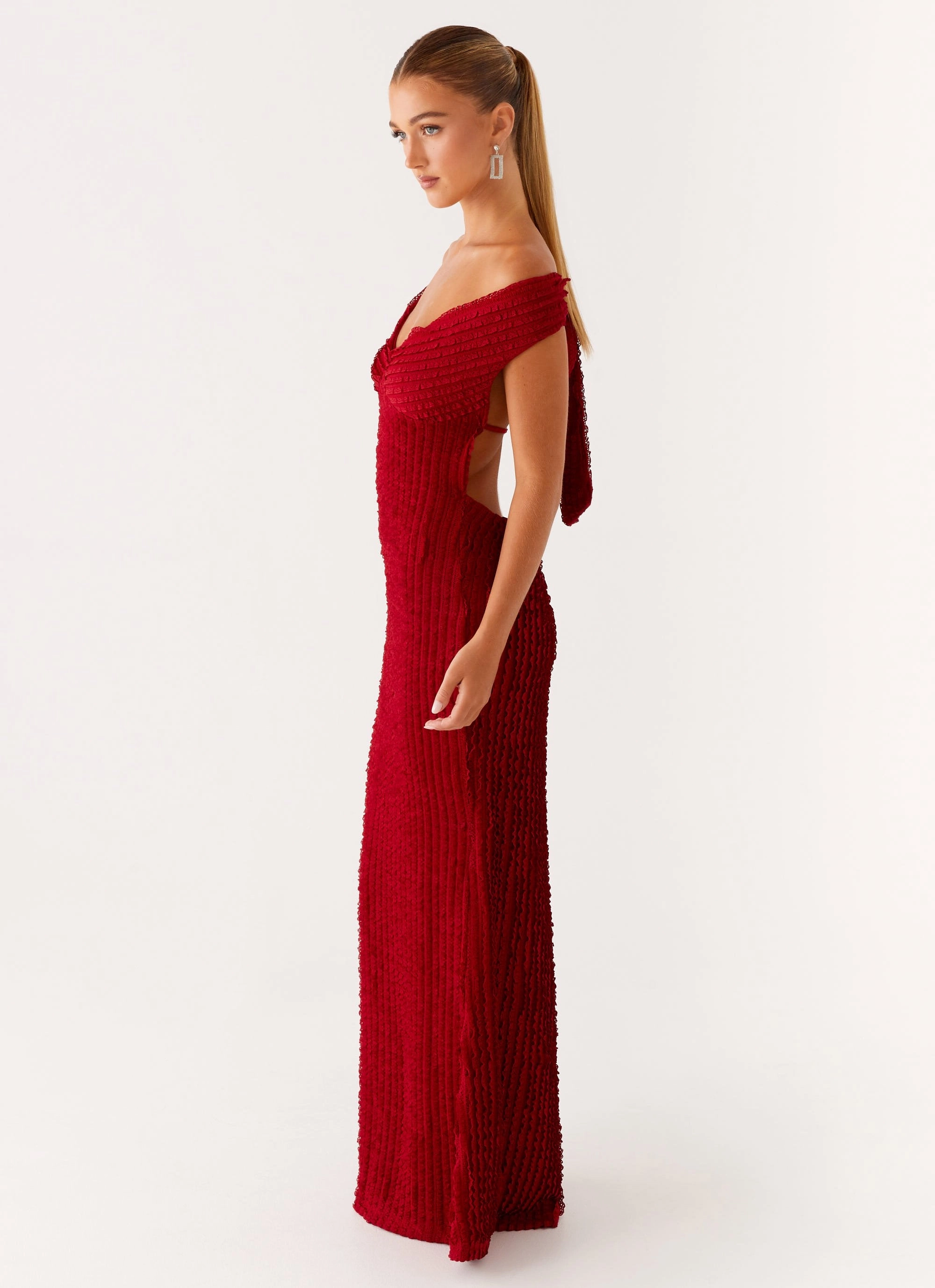 Chantelle Maxi Dress - Red sweet moment Daily Casual