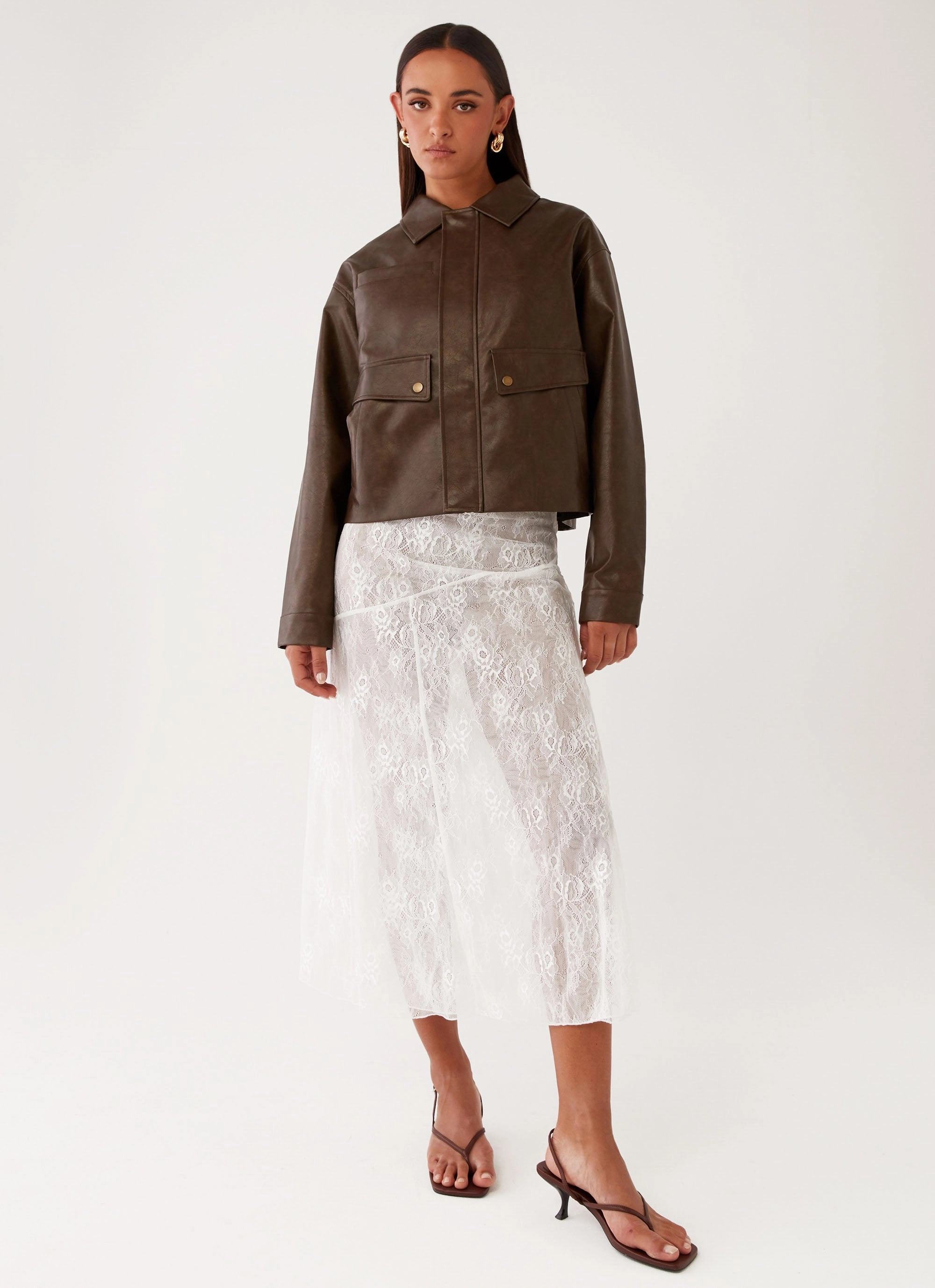 Sloane Jacket - Brown OdorResistant Treatment Anti Static Finish