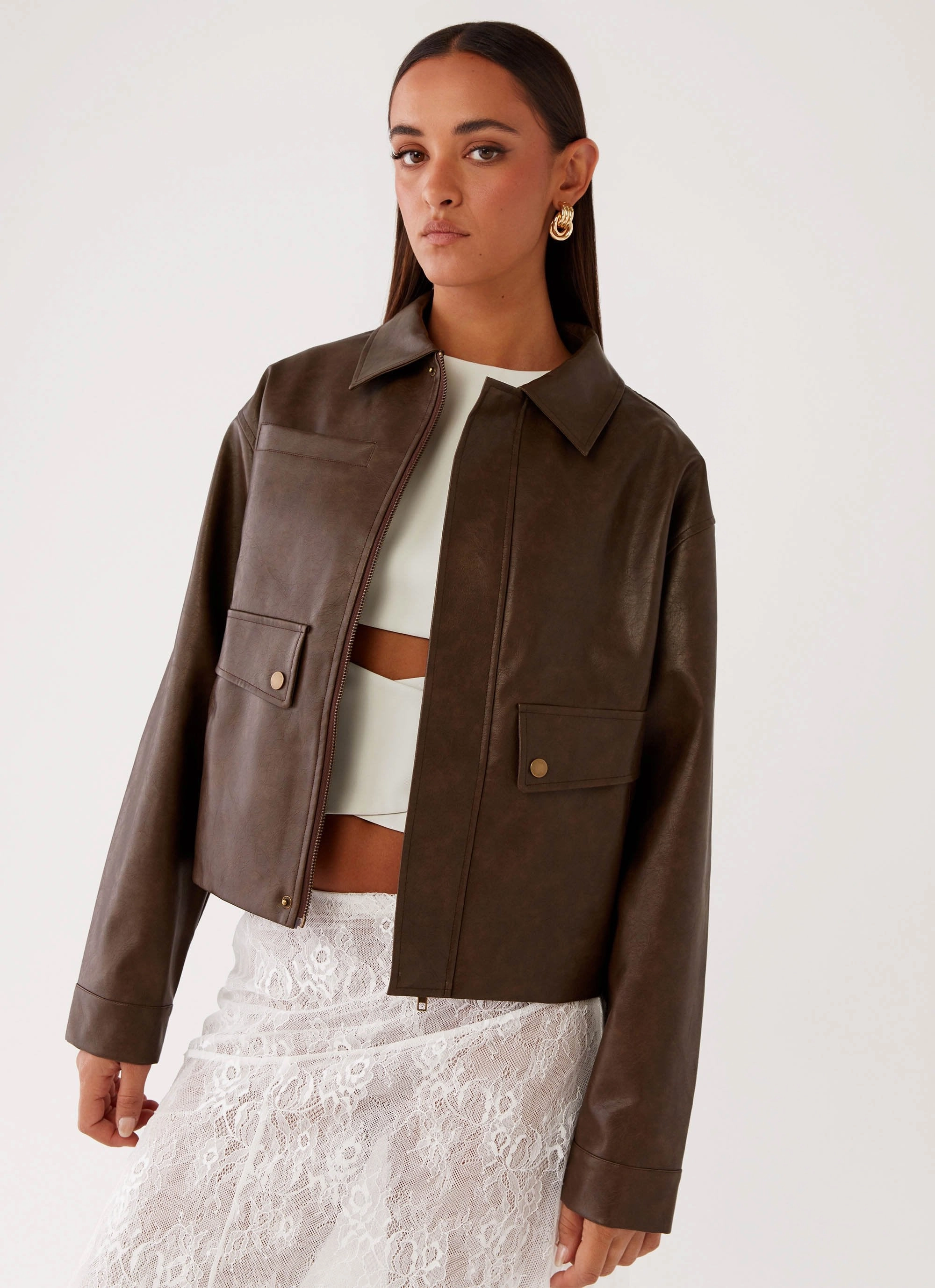 Sloane Jacket - Brown Quick Access Closures