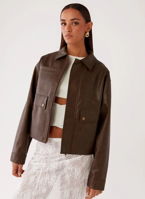 Sloane Jacket - Brown Quick Access Closures