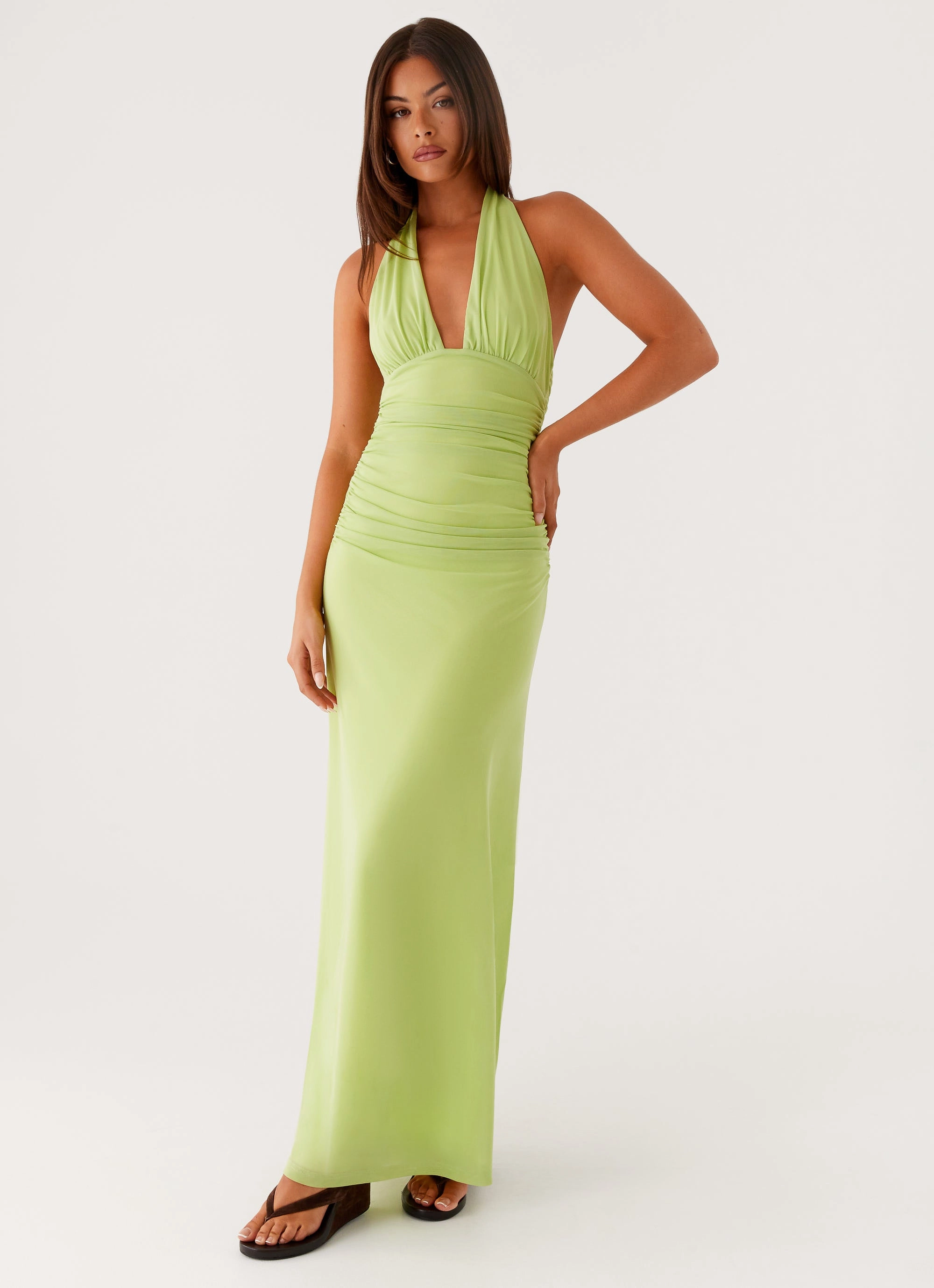 Kerrie Maxi Dress - Lime Mid layer Calm Mood