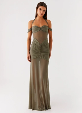 Ivy Lane Maxi Dress - Olive Smart and Polished