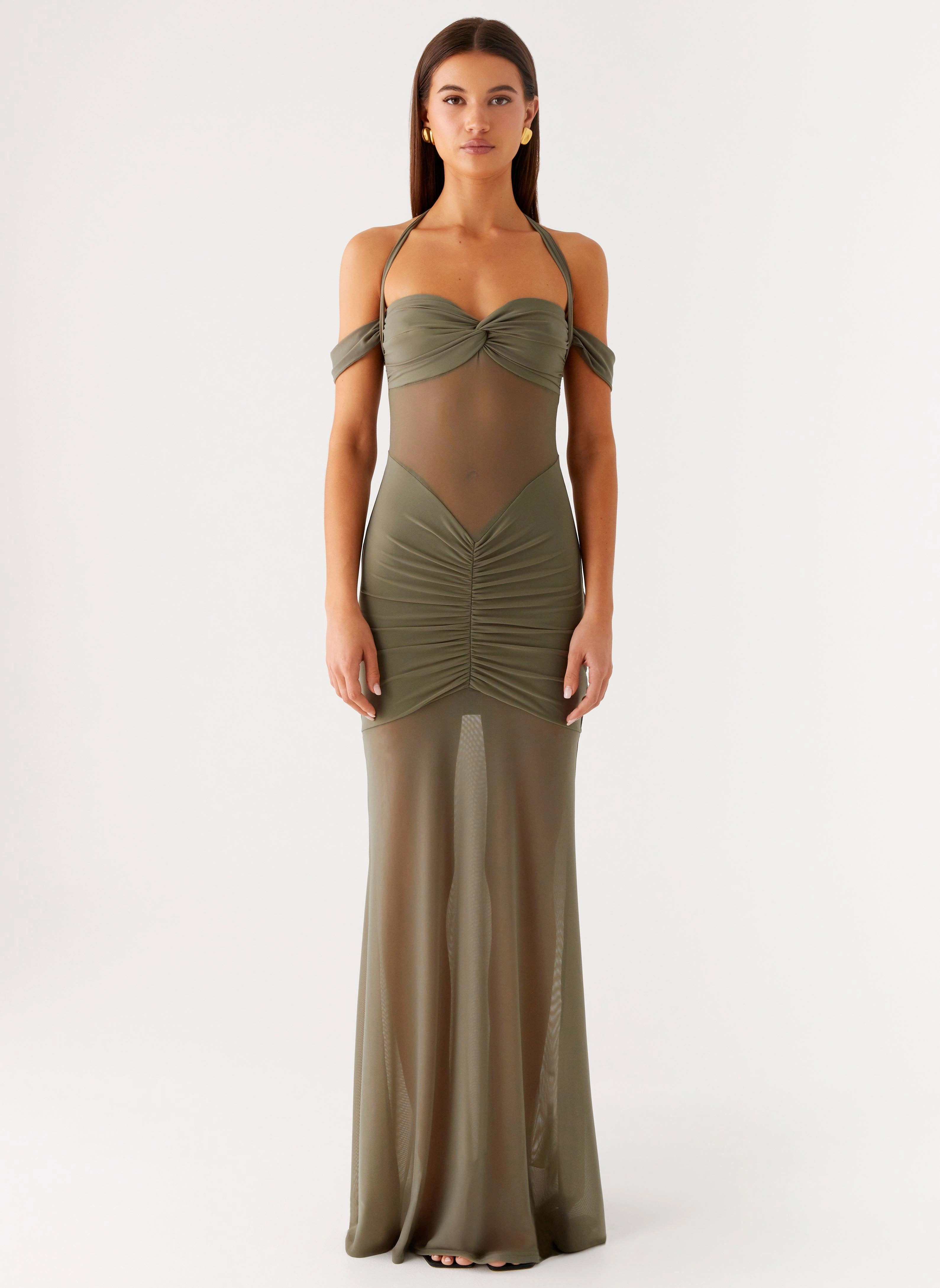 Casual Mode Lightweight-Comfort Ivy Lane Maxi Dress - Olive