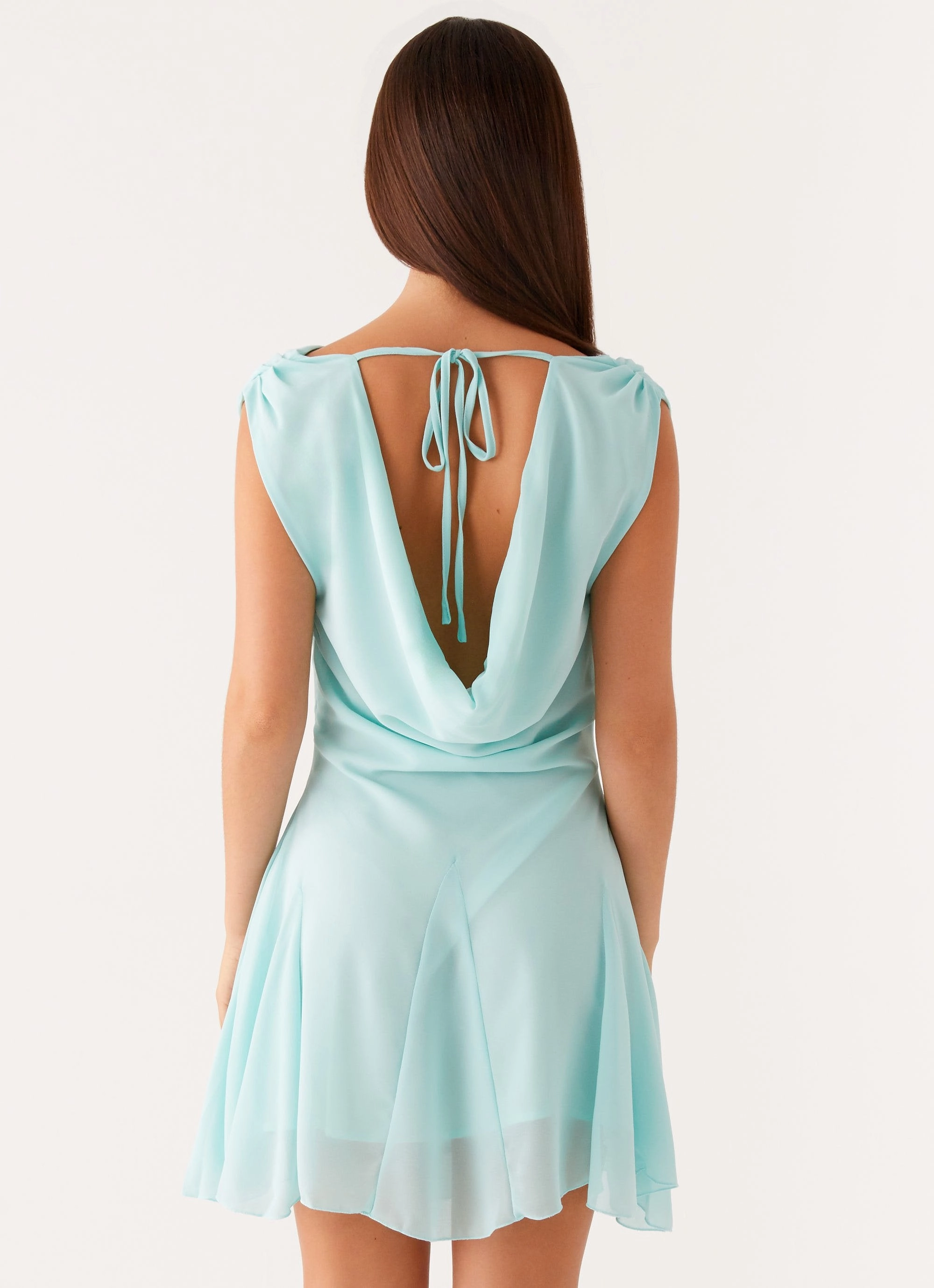 Soft Touch Designer-Label Shayla Mini Dress - Turquoise