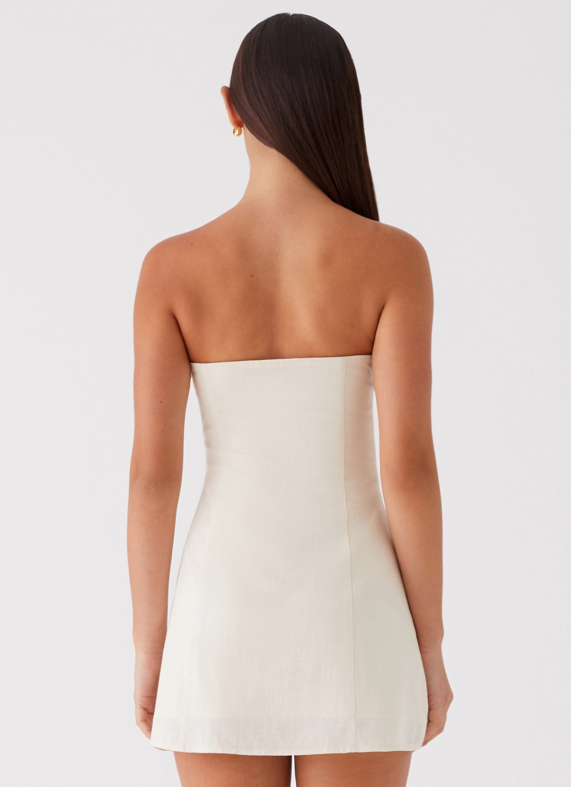 Ready Anytime Do It That Way Linen Mini Dress - Ivory
