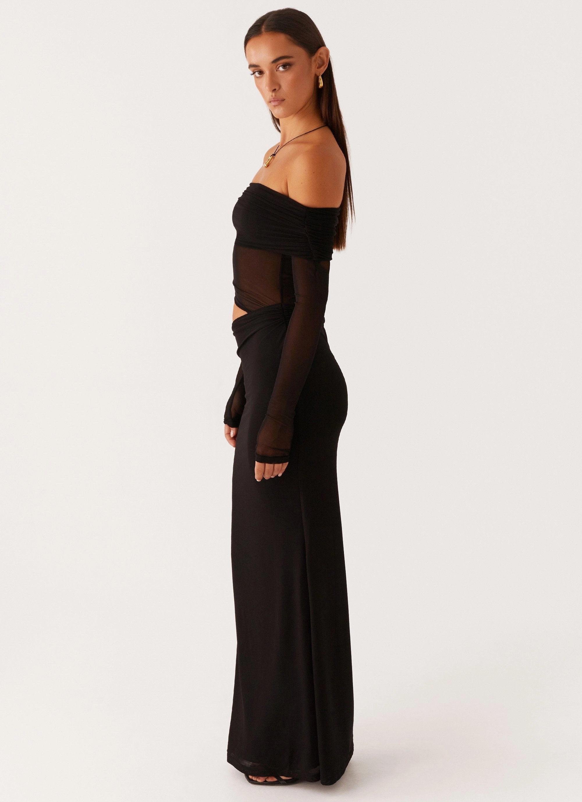 Emery Maxi Dress - Black Warm-Layer