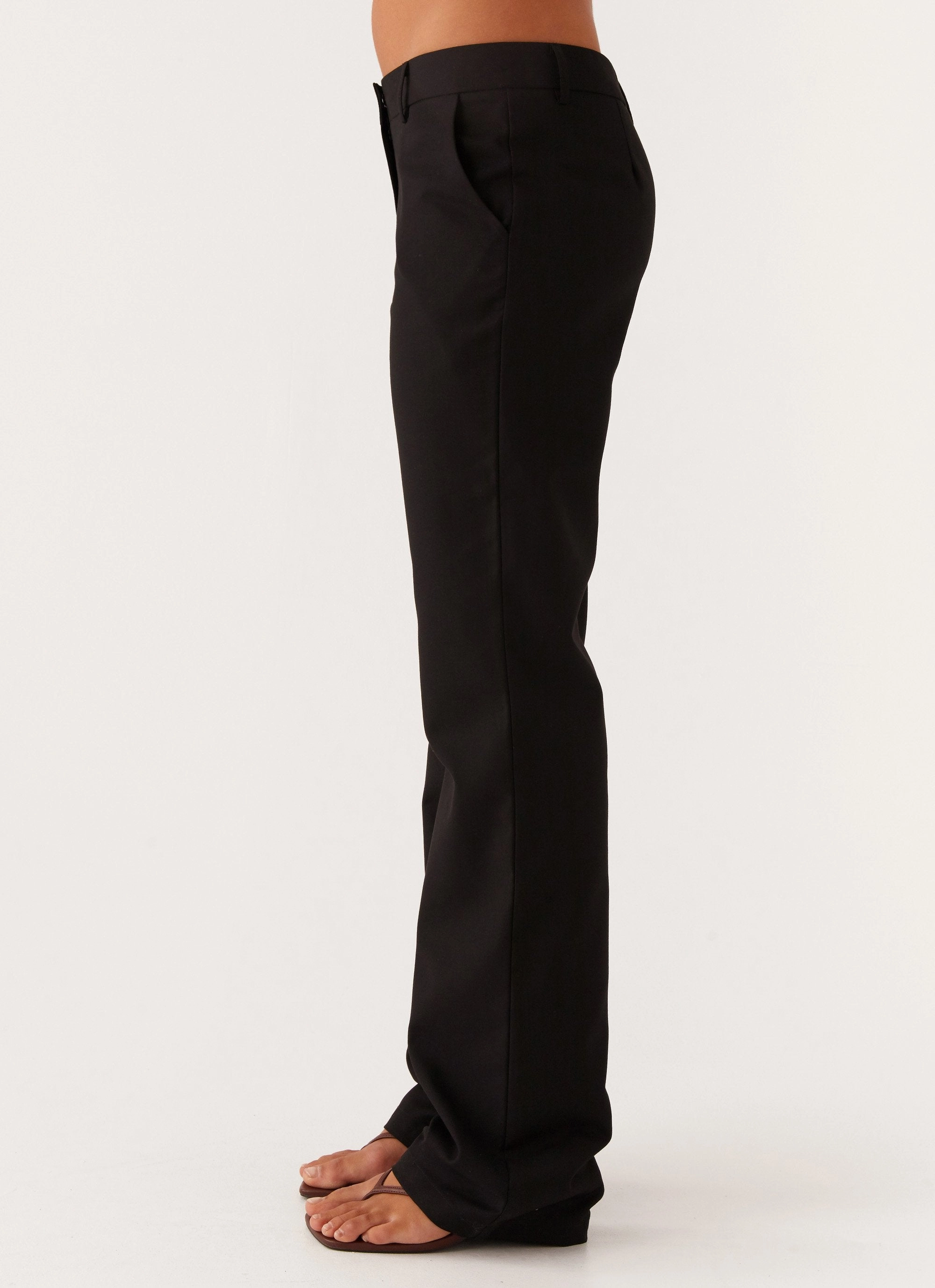 Britley Fitted Trouser - Black StretchFabric City Wear
