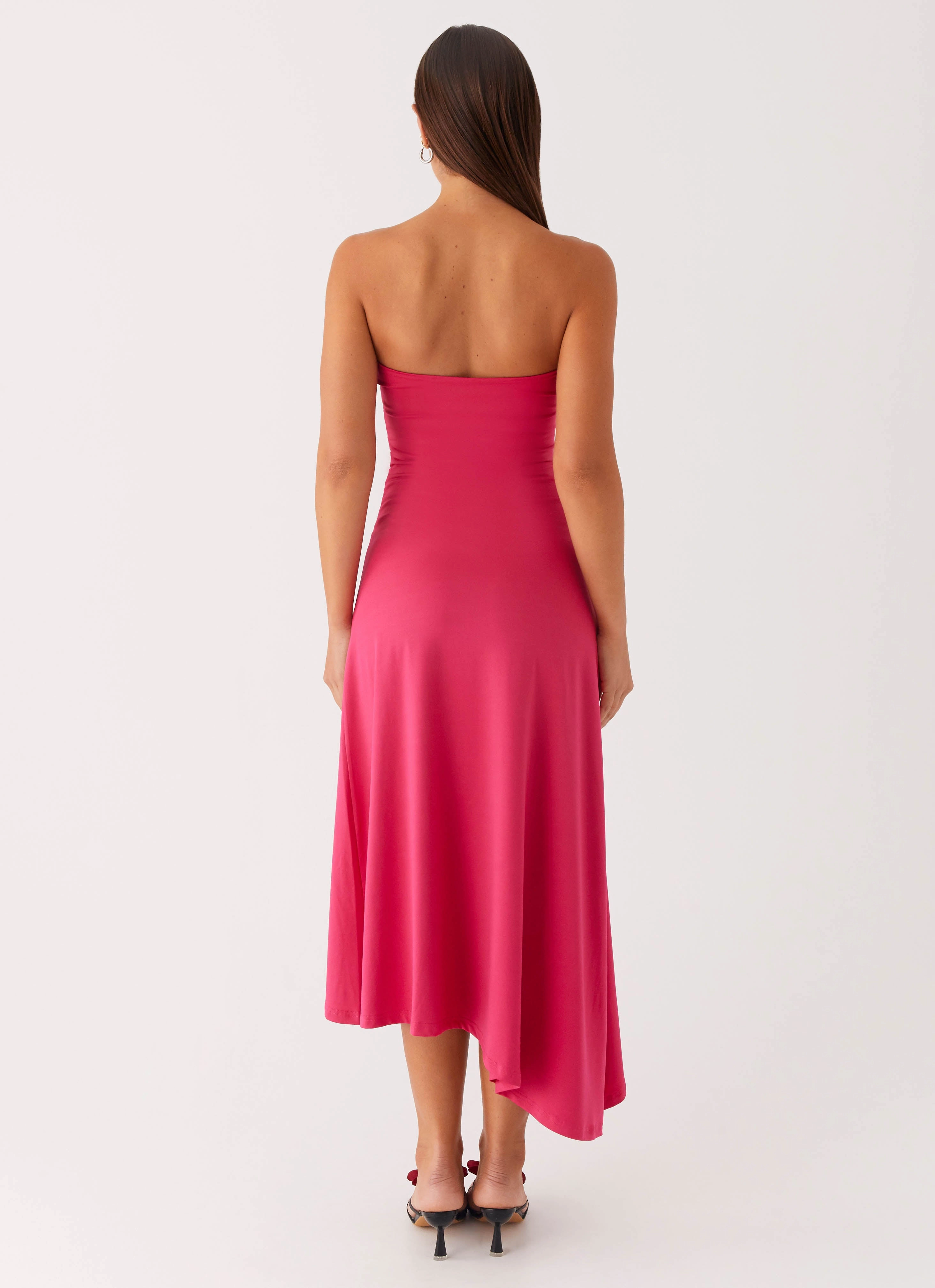 Easy Mood Laoise Midi Dress - Hot Pink