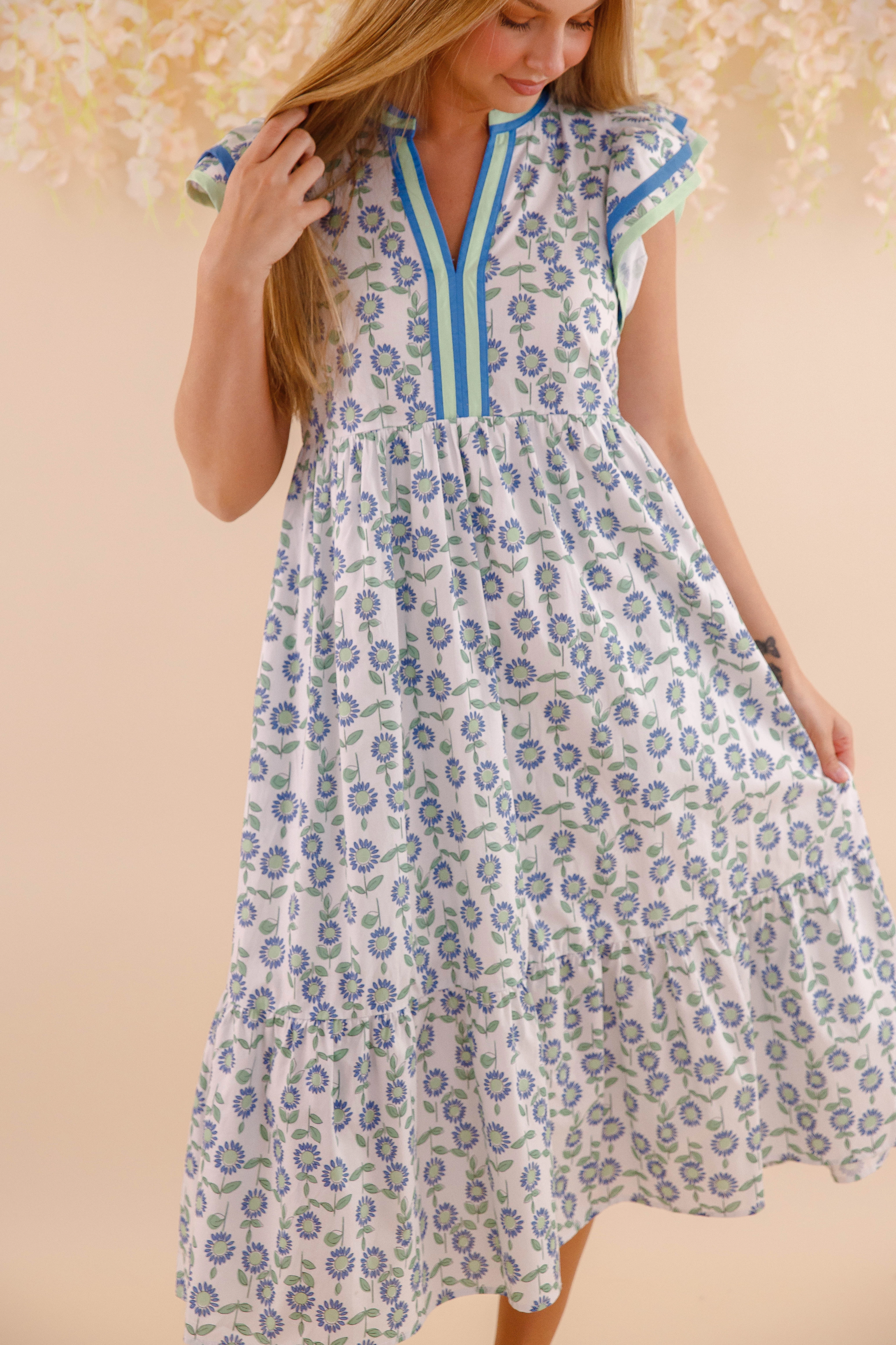 Flattering Look Fit Modern Twist RESTOCK: Nature's Debut Midi Dress