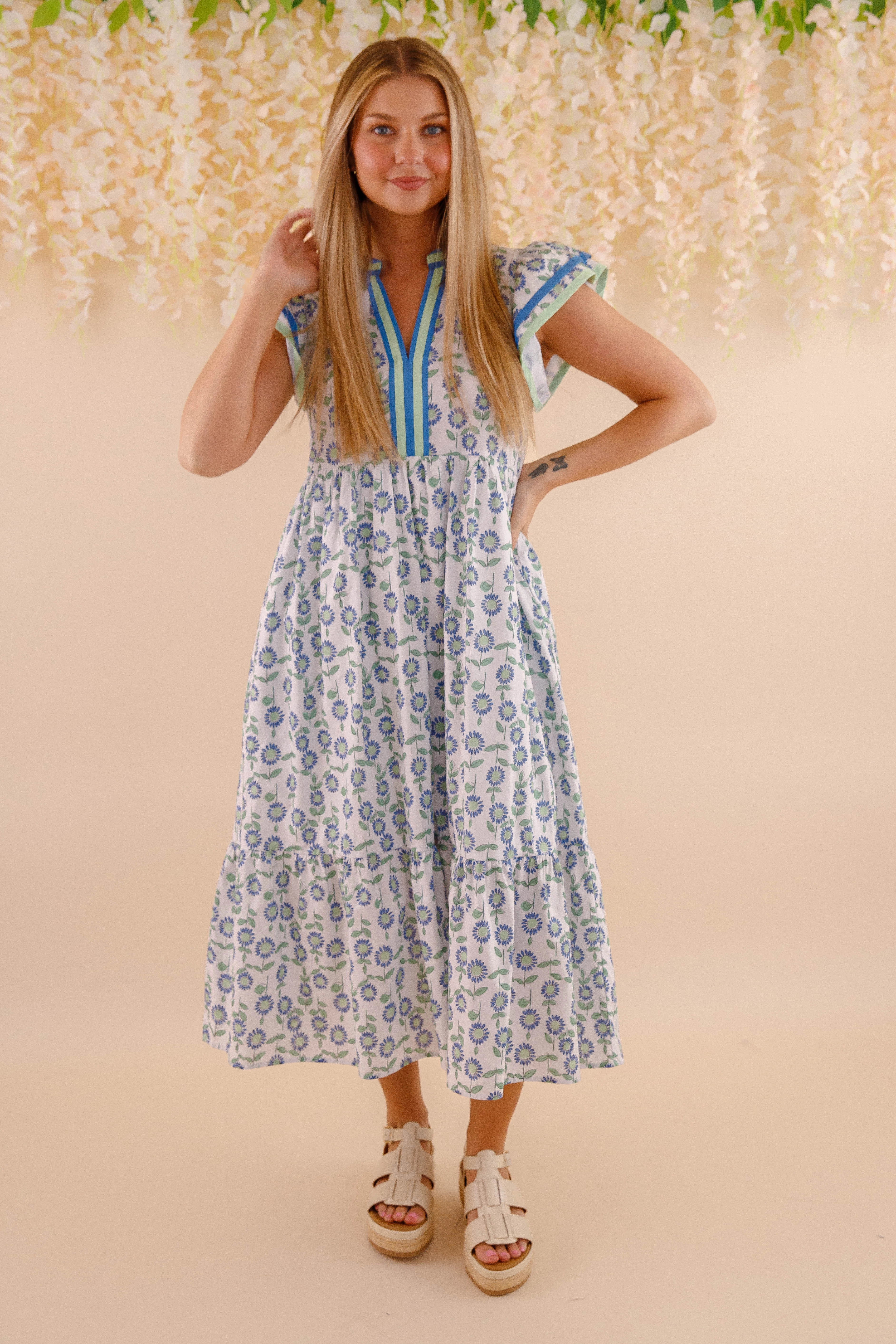RESTOCK: Nature's Debut Midi Dress Flattering Look Wear Breathable Style
