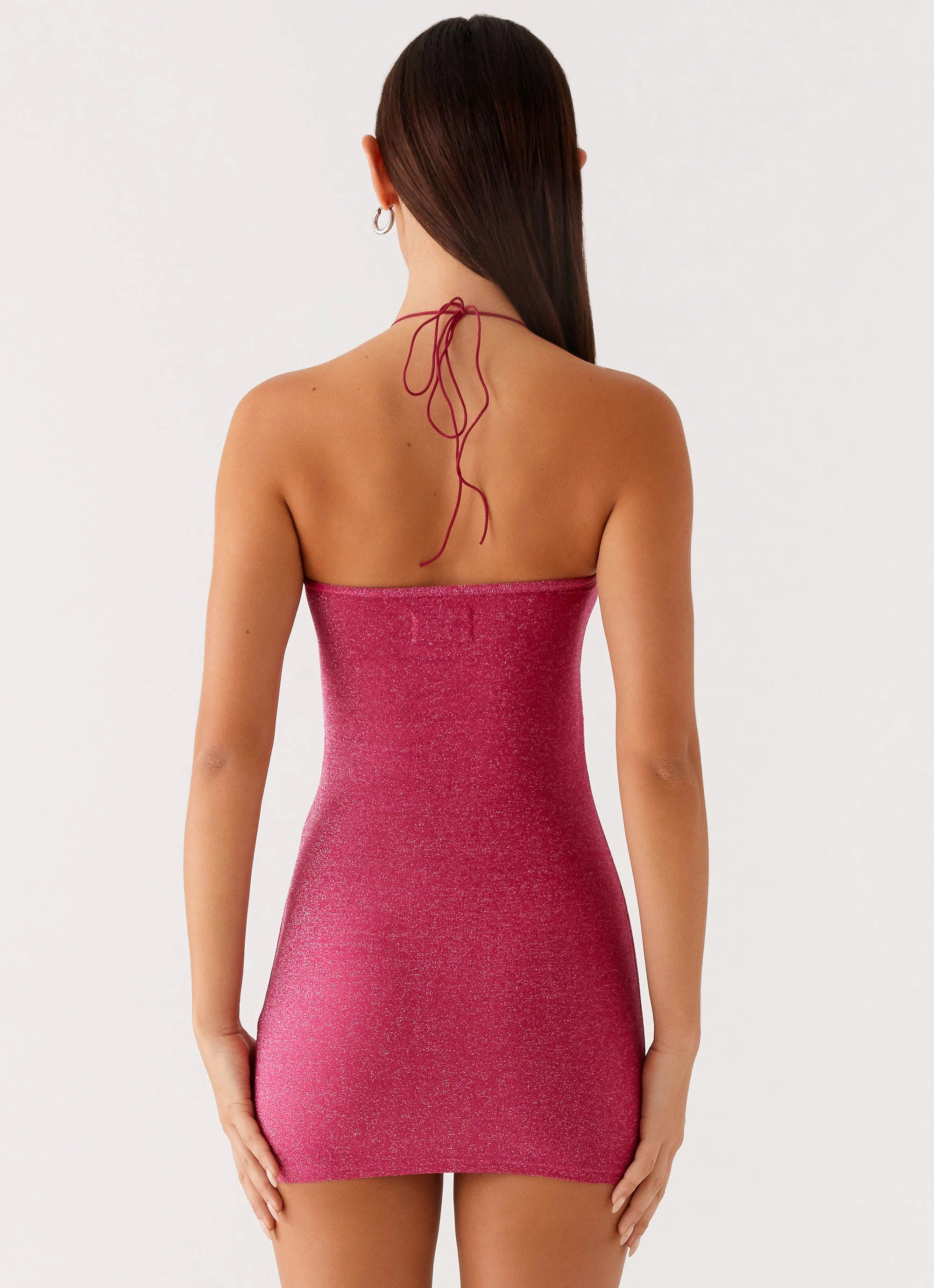 Jupiter Mini Dress - Raspberry Sharp Mood Street-Style