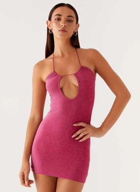Jupiter Mini Dress - Raspberry Magnetic-Closure Perfect Layer