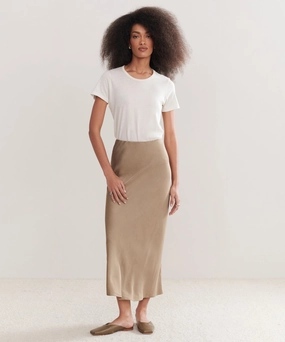 Warm design Light Reflective Details Sawyer Slip Skirt