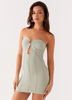 Love Affair Mini Dress - Sage Elegant Simplicity