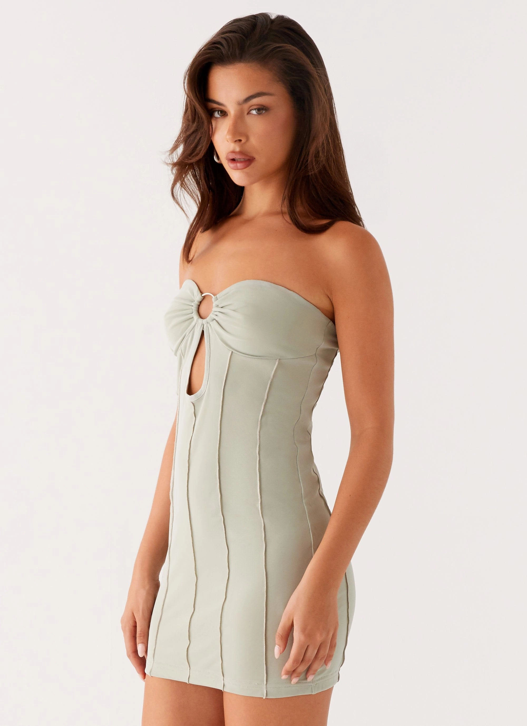 Sophisticated Appeal Love Affair Mini Dress - Sage