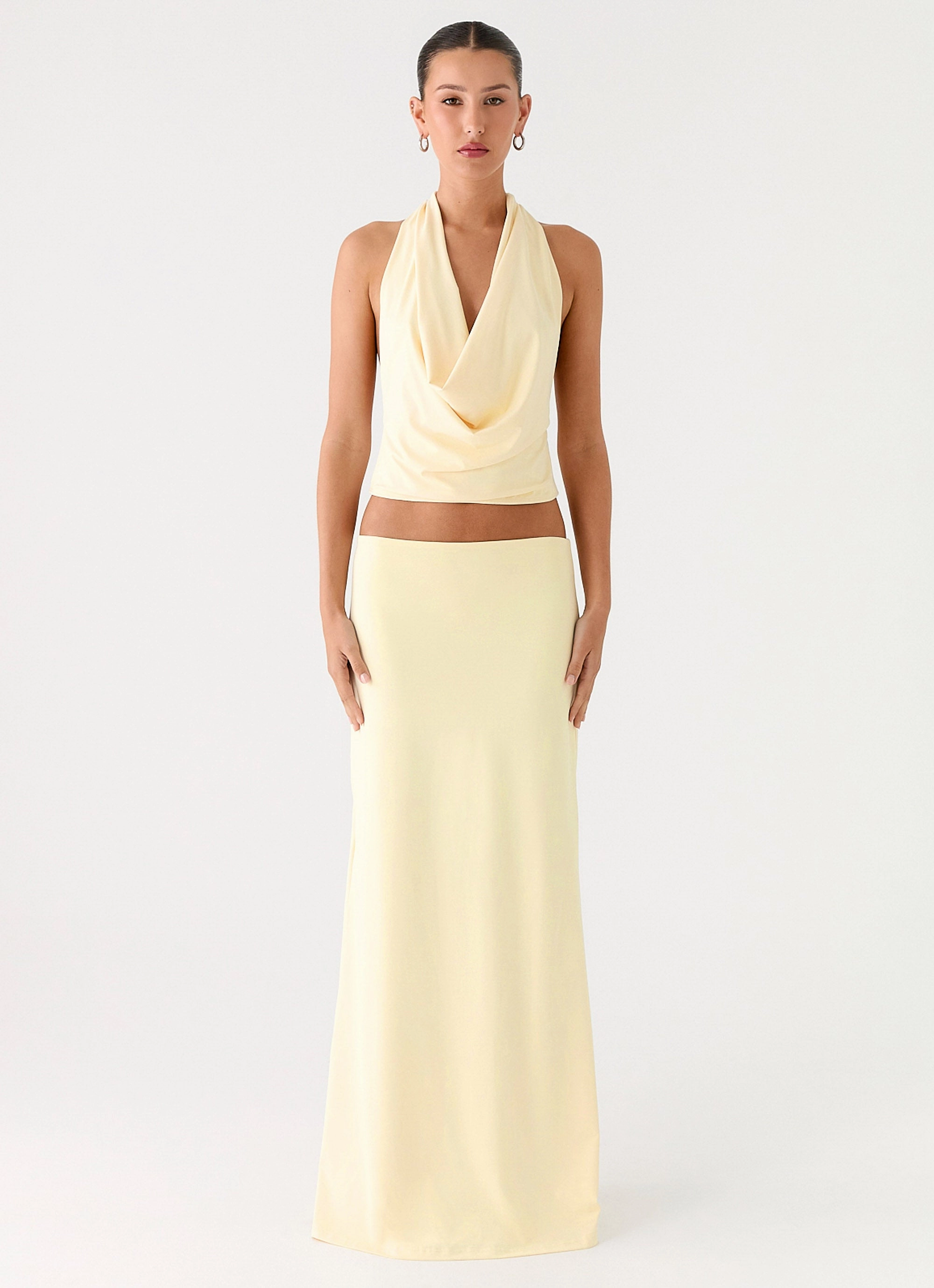 Ashi Cowl Top - Yellow AbrasionResistant Finish