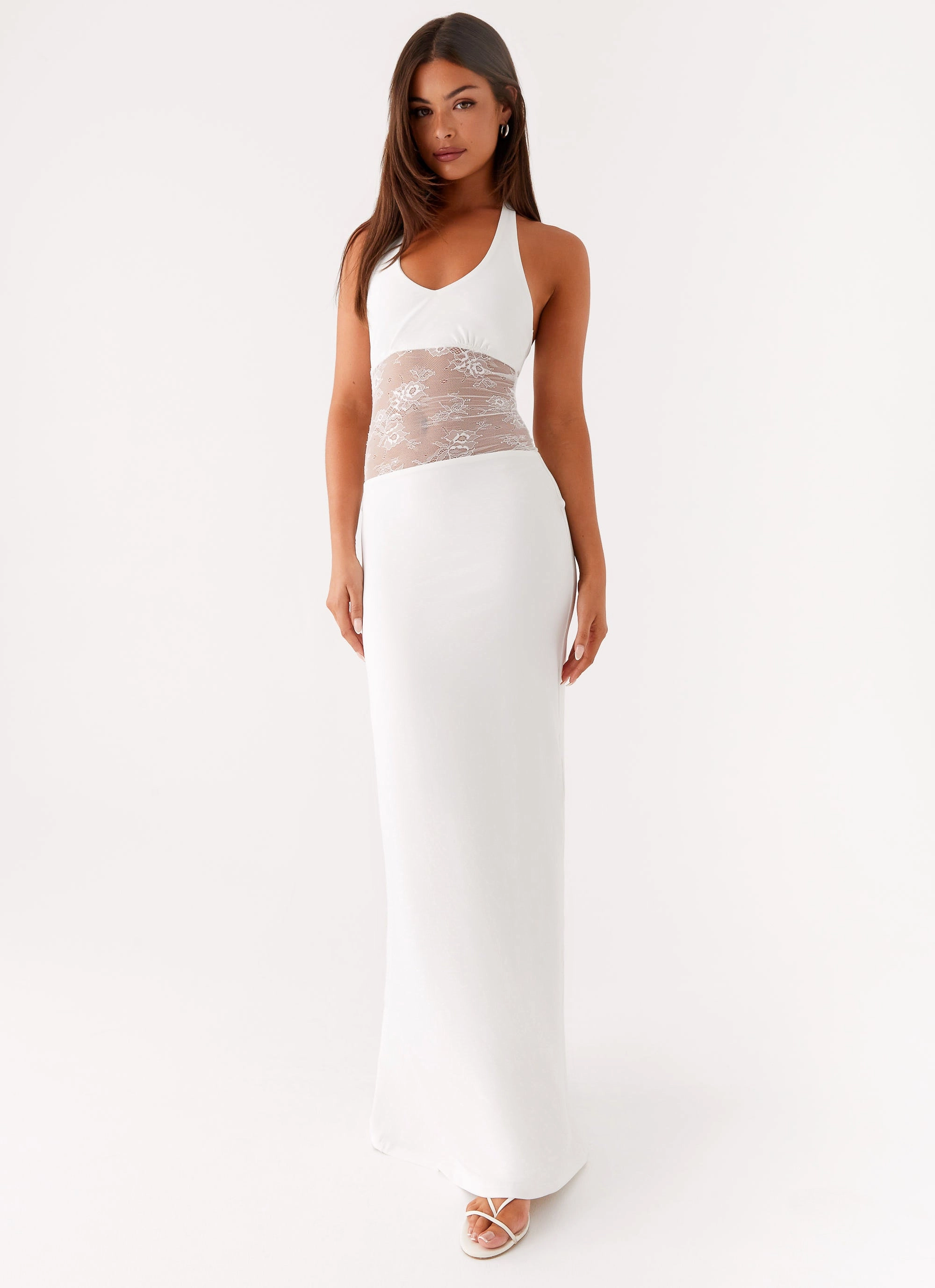 Main Focus Maxi Dress - White Office Casual Bright Mood