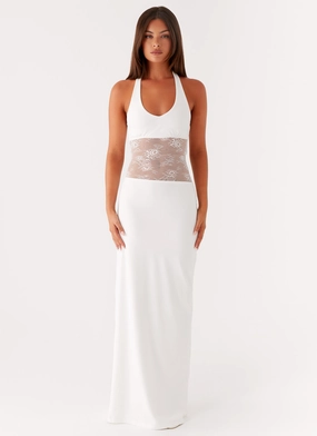 Main Focus Maxi Dress - White Sporty Comfort