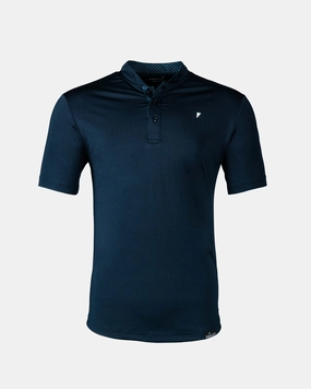 Navy Blade Polo Sandwich Mesh Panel Structure NonIrritatingStitching