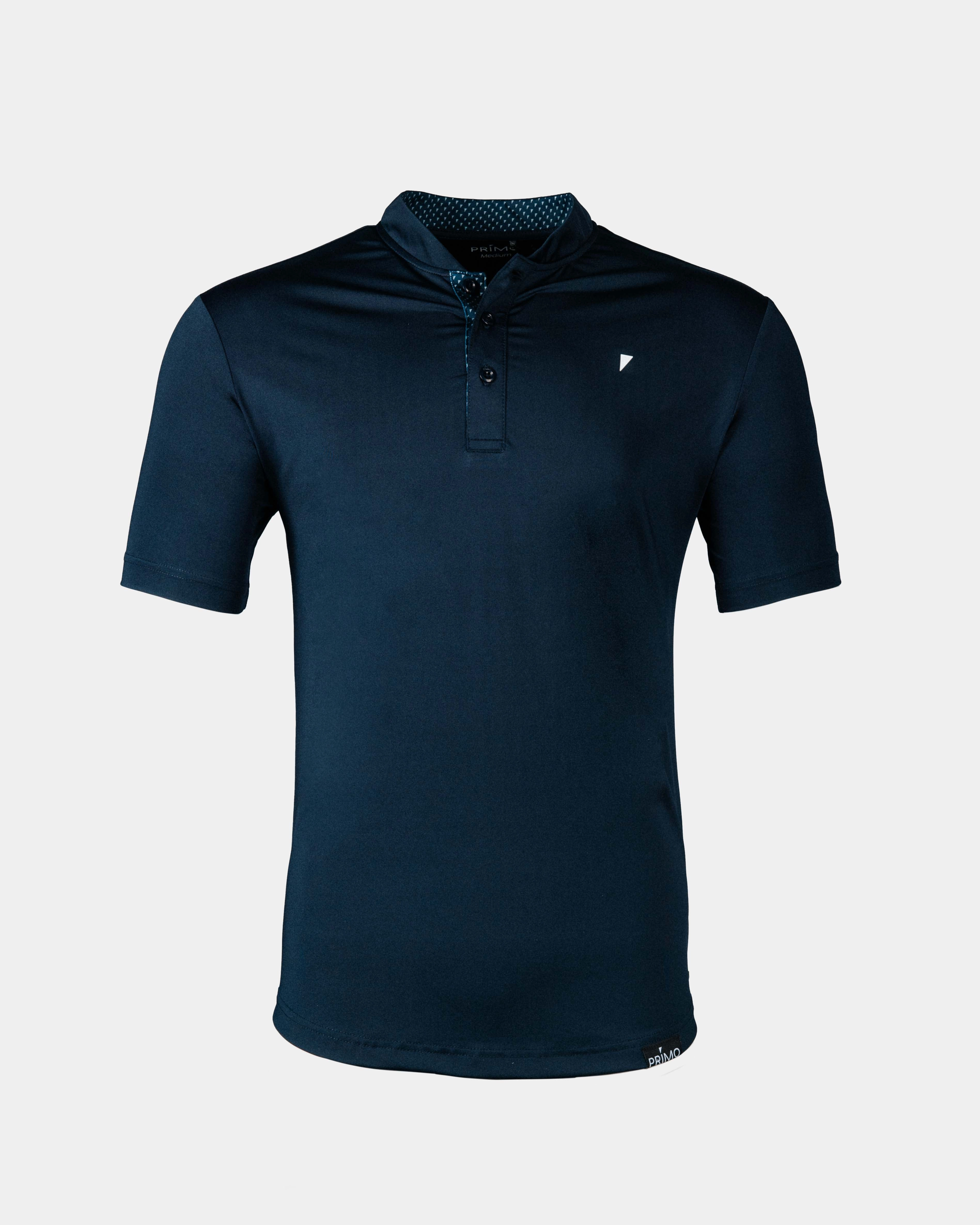 Navy Blade Polo Sandwich Mesh Panel Structure NonIrritatingStitching