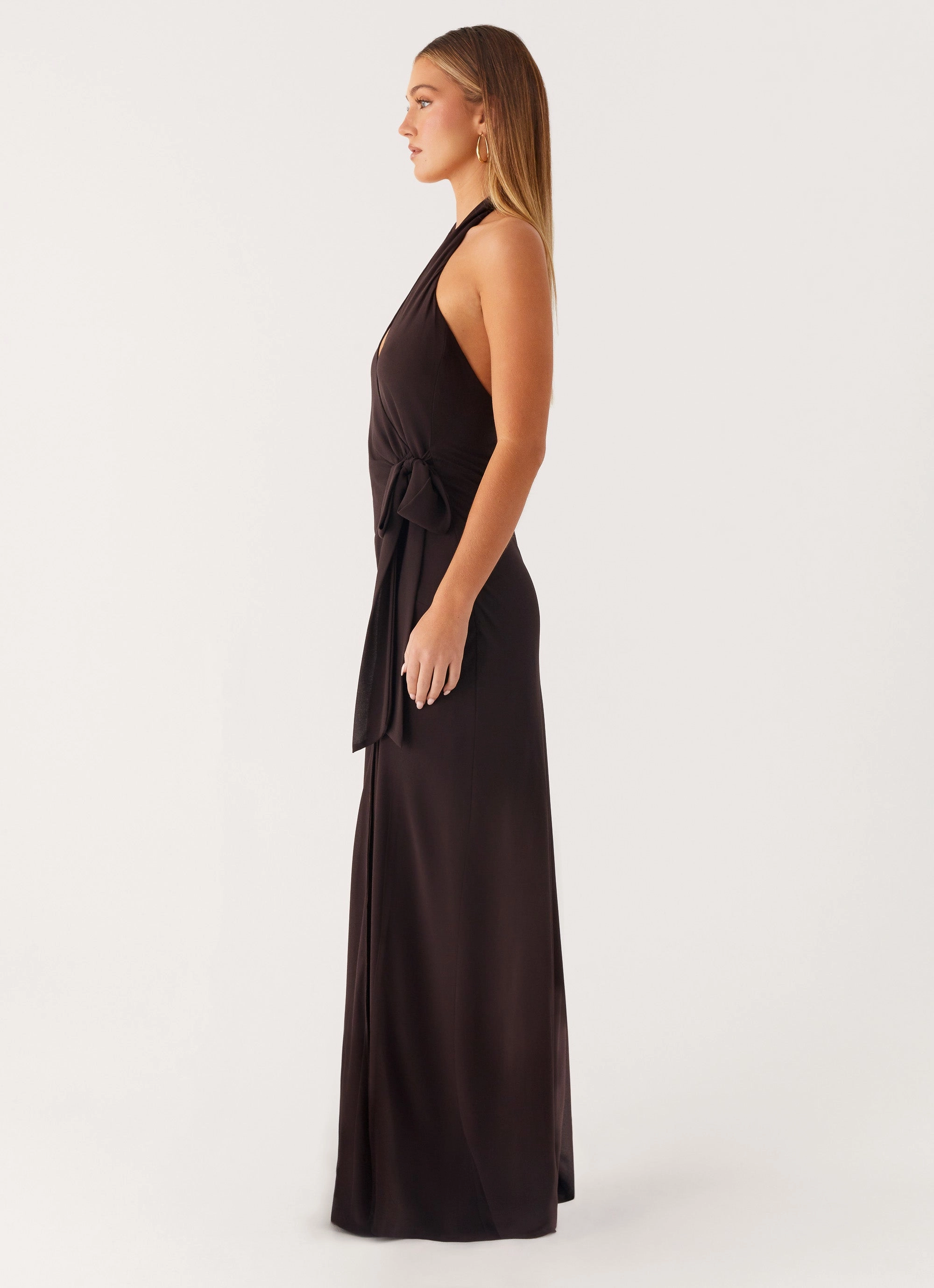 Side-Slit So Chic Maxi Dress - Cool Chocolate