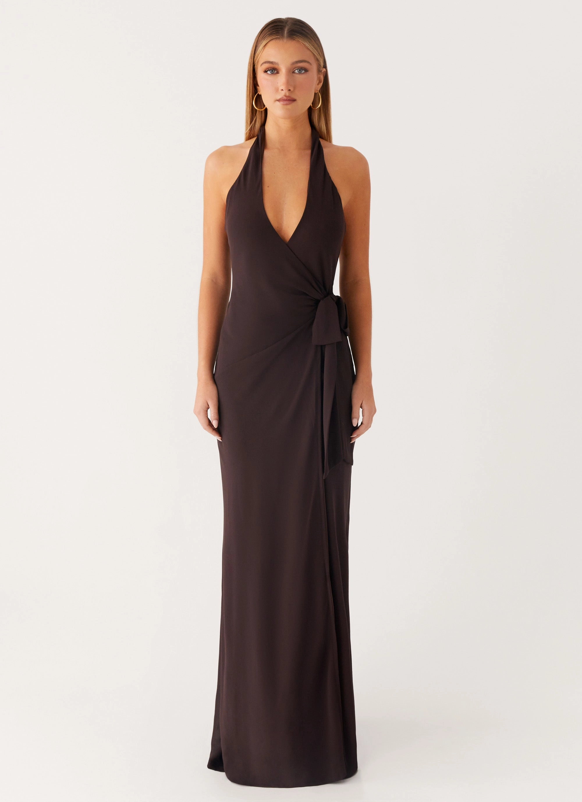 Guest Glam So Chic Maxi Dress - Cool Chocolate