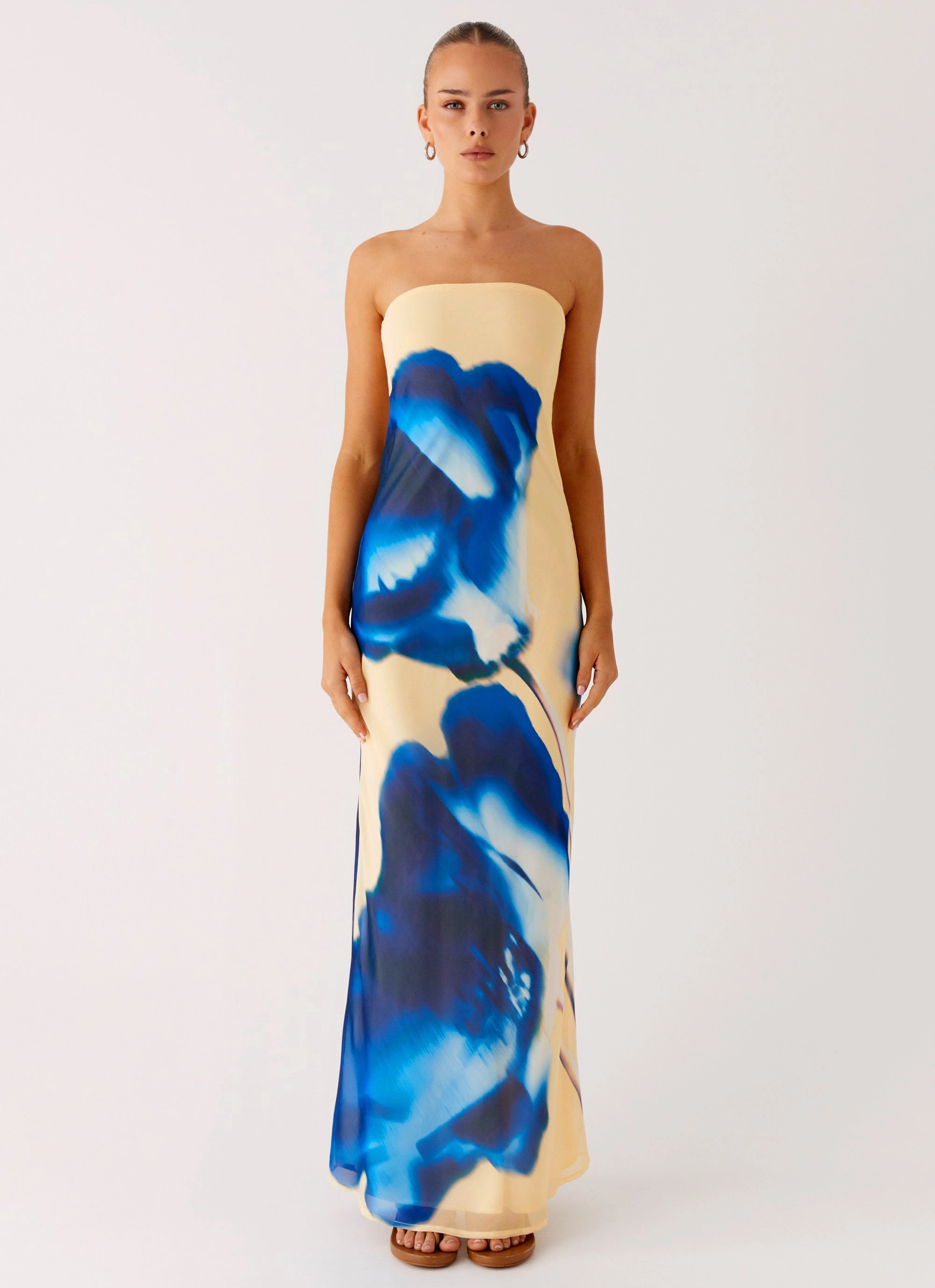 Easy Lovely So You Say Strapless Maxi Dress - Heirloom Floral
