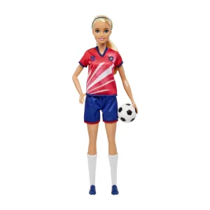 Soccer Doll 3 Barbie Red Shirt